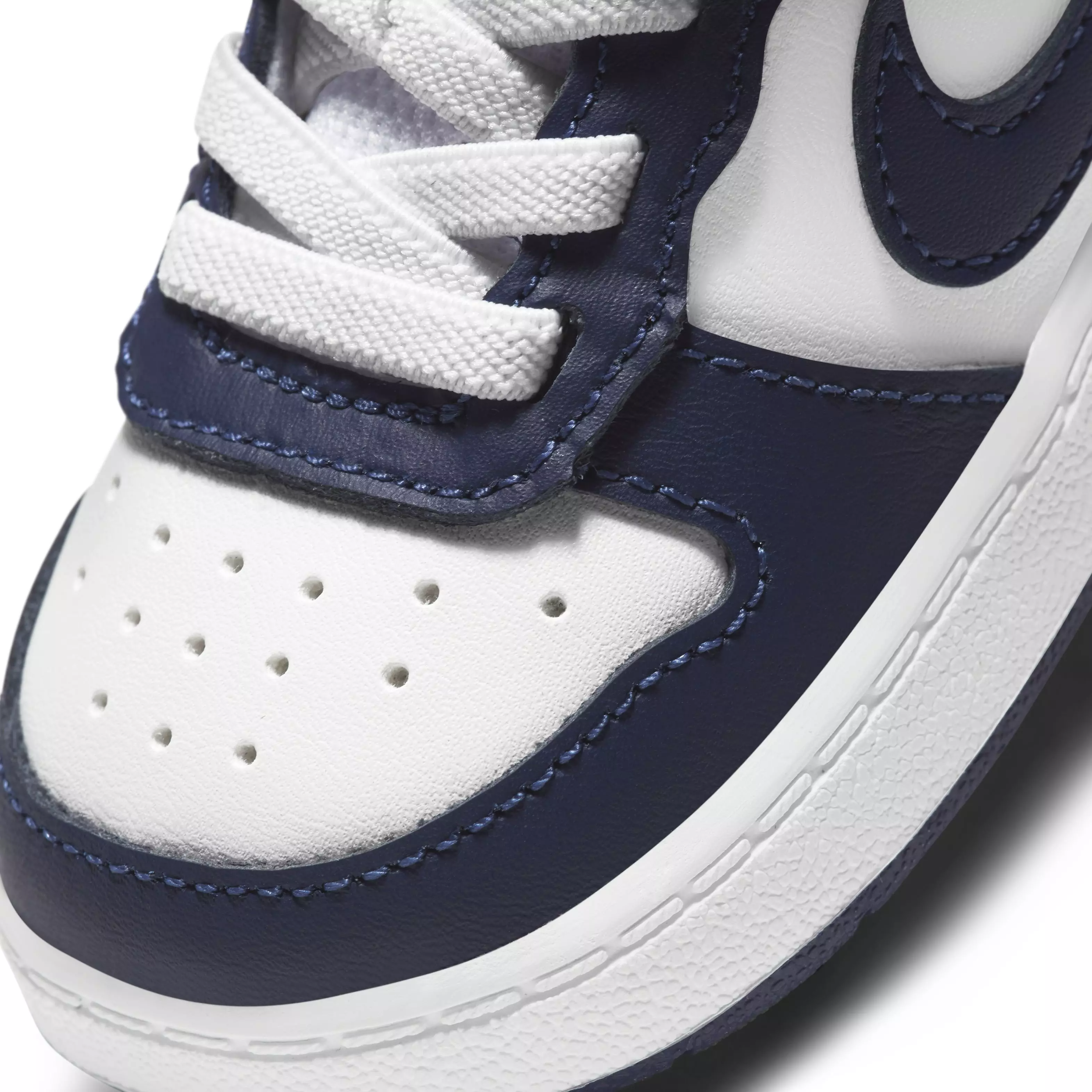 Nike Court Borough Mid 2 "White/Blue" Toddler Boys' Shoe - WHITE/BLUE