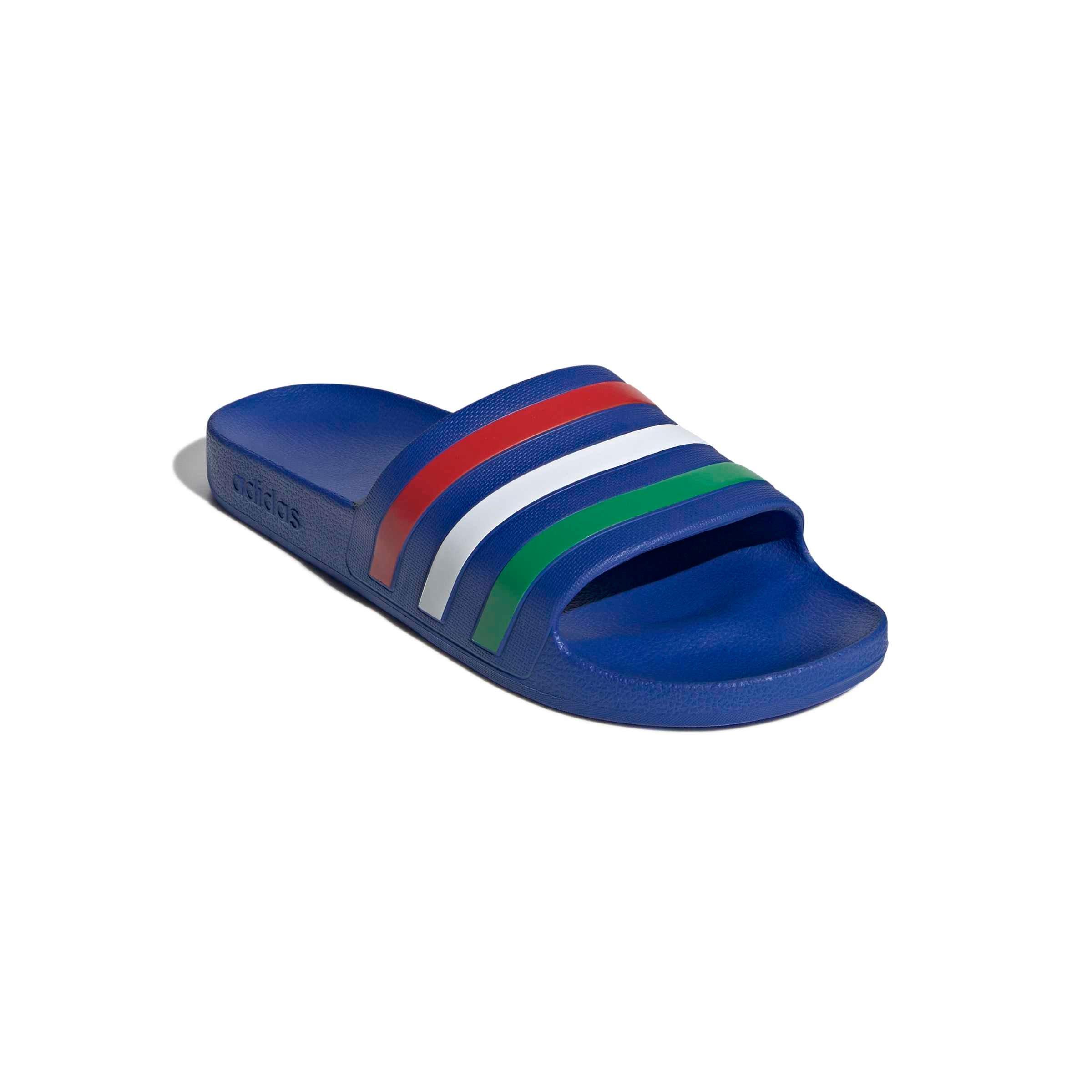 adidas Adilette Aqua "Bold Blue/Green/Ftwr White" Men's Slide - BLUE/GREEN/WHITE Thumbnail View 3