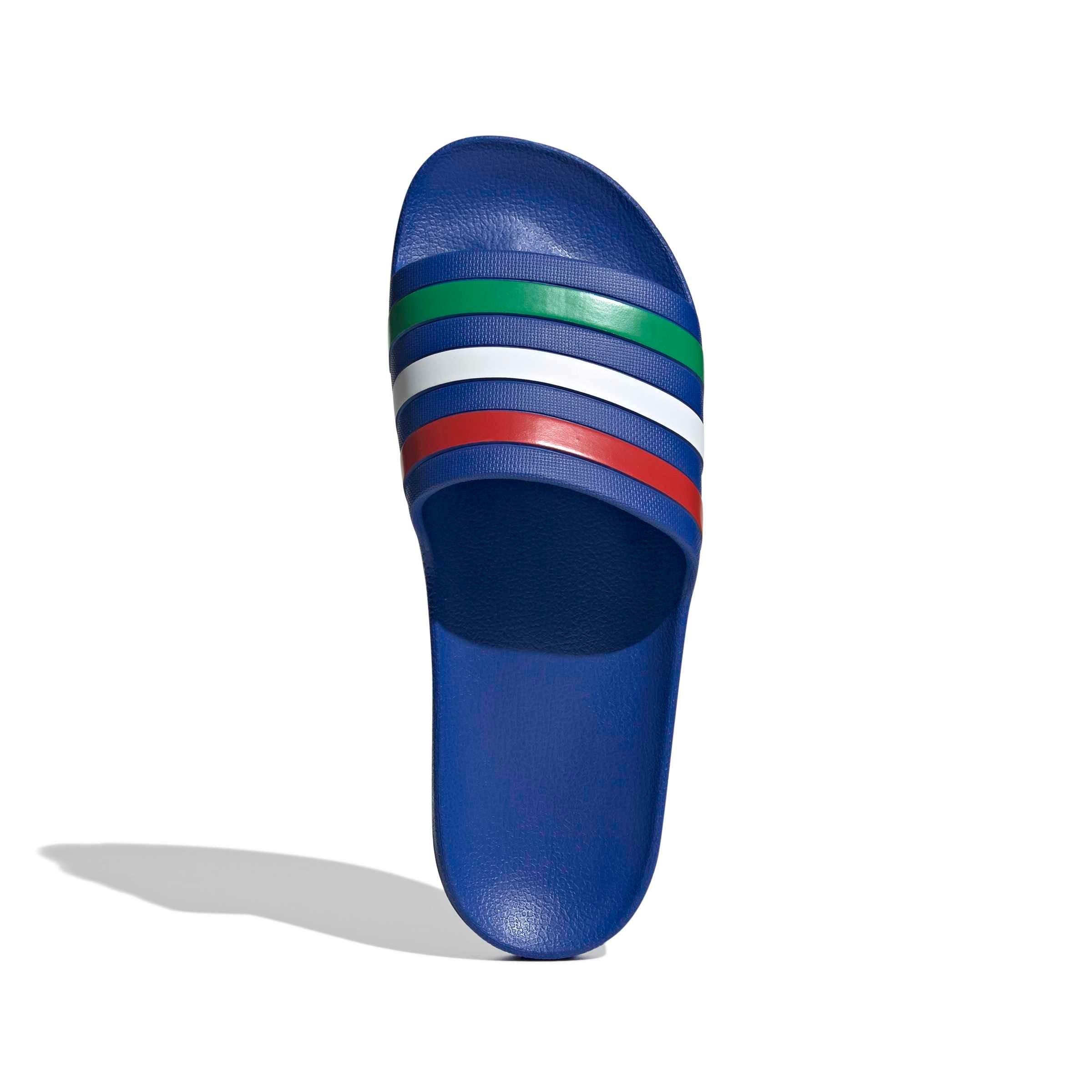 adidas Adilette Aqua "Bold Blue/Green/Ftwr White" Men's Slide - BLUE/GREEN/WHITE Thumbnail View 5