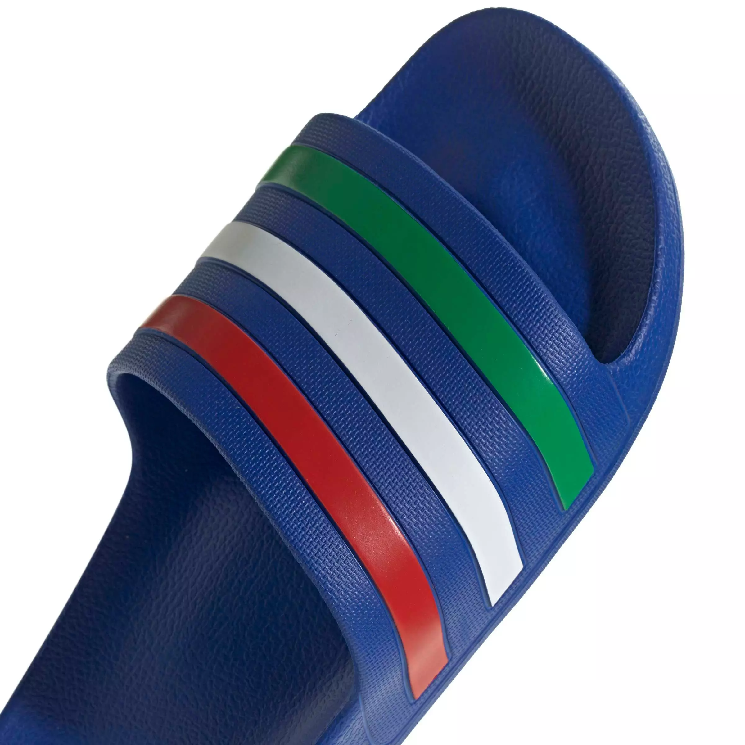 adidas Adilette Aqua "Bold Blue/Green/Ftwr White" Men's Slide - BLUE/GREEN/WHITE