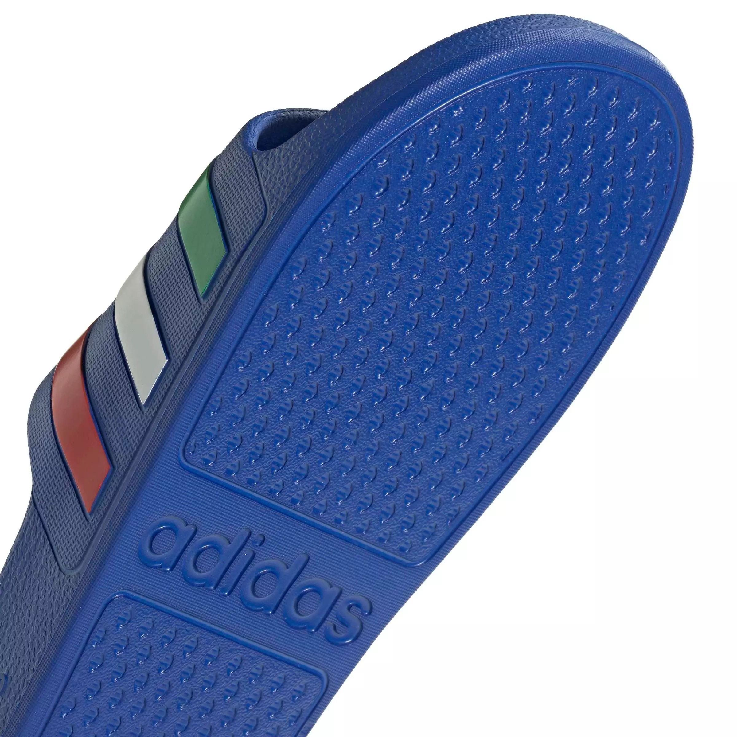 adidas Adilette Aqua "Bold Blue/Green/Ftwr White" Men's Slide - BLUE/GREEN/WHITE