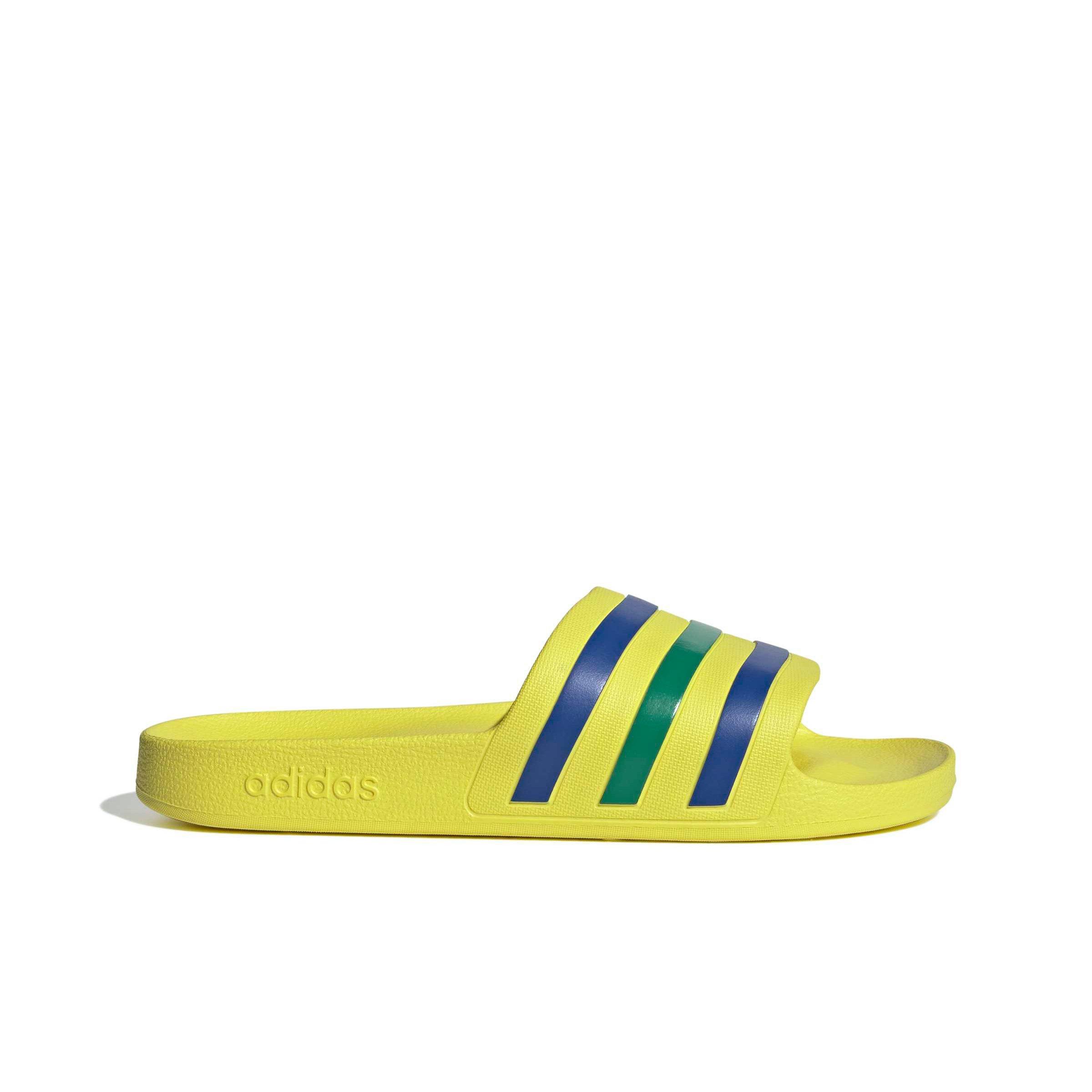 adidas Adilette Aqua "Bright Yellow/Bold Blue/Bold Green" Men's Slide - YELLOW/BLUE/GREEN Thumbnail View 1