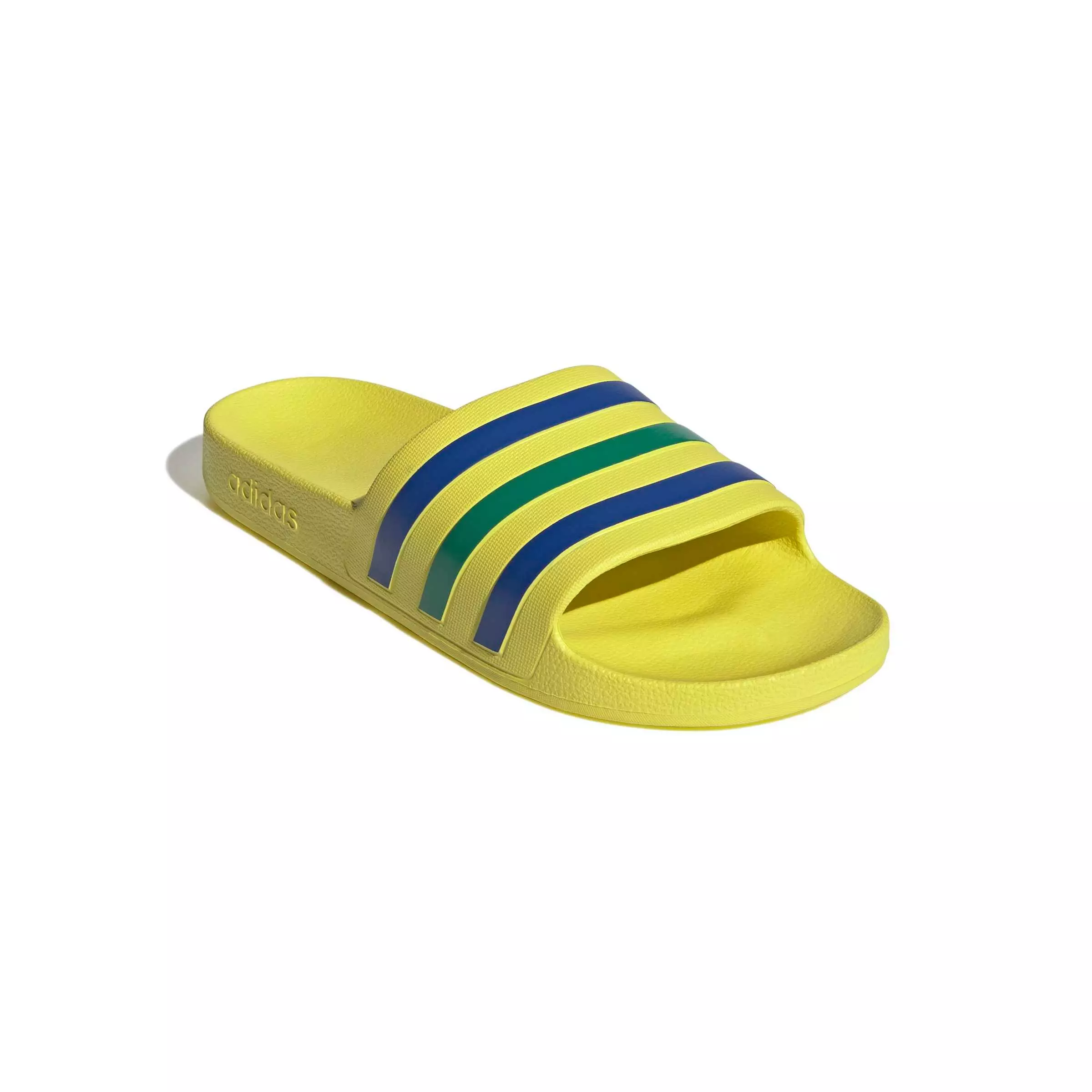 adidas Adilette Aqua "Bright Yellow/Bold Blue/Bold Green" Men's Slide - YELLOW/BLUE/GREEN