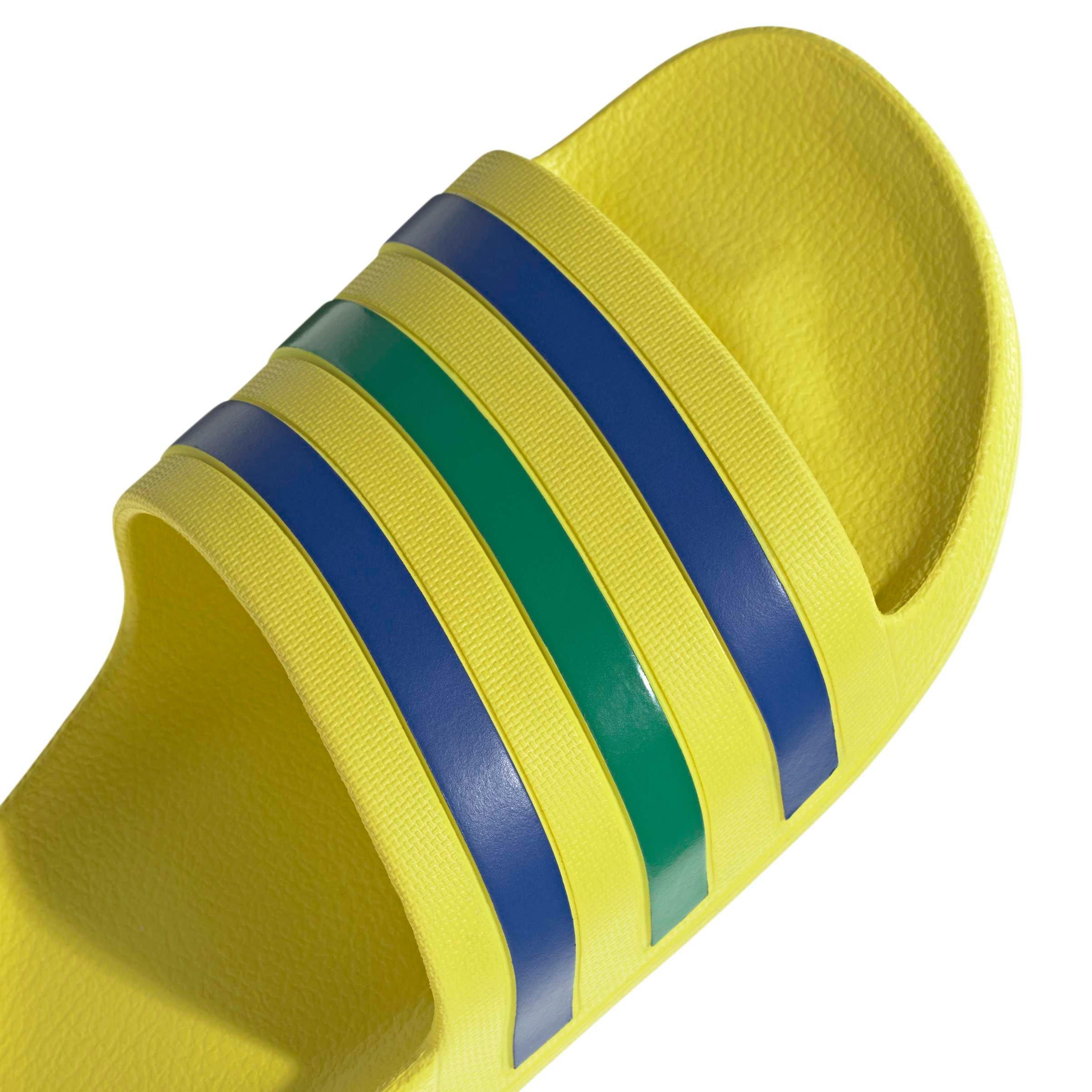 adidas Adilette Aqua "Bright Yellow/Bold Blue/Bold Green" Men's Slide - YELLOW/BLUE/GREEN Thumbnail View 7