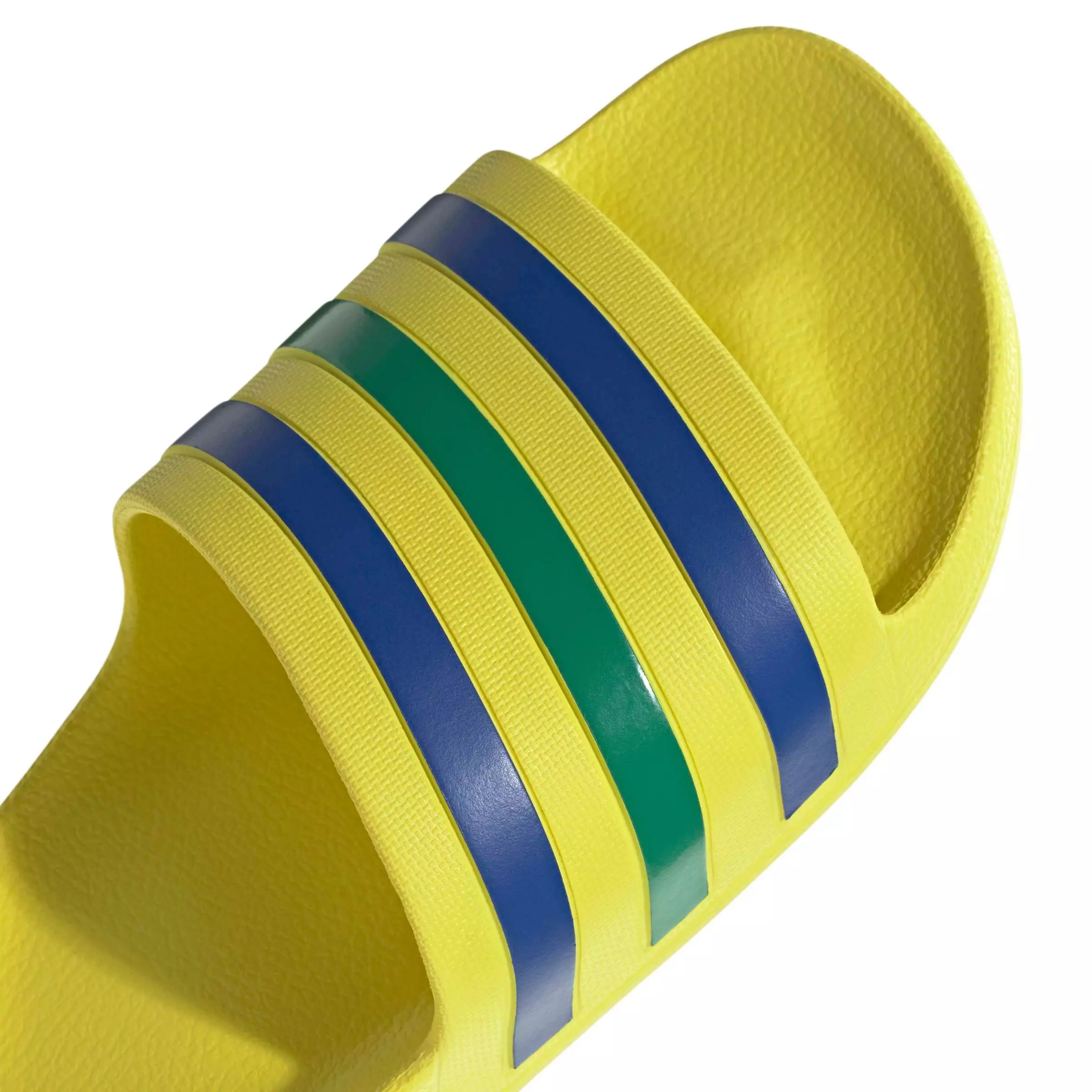 adidas Adilette Aqua "Bright Yellow/Bold Blue/Bold Green" Men's Slide - YELLOW/BLUE/GREEN