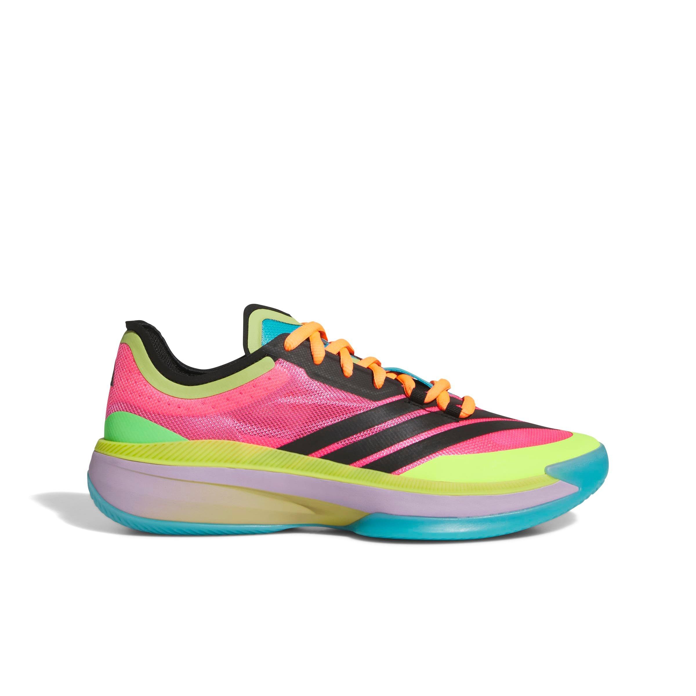 adidas Adizero Select 2.0 Low "Lucid Pink/Powder Plum/Preloved Lime" Unisex Basketball Shoe - PINK/PLUM/LIME Thumbnail View 1