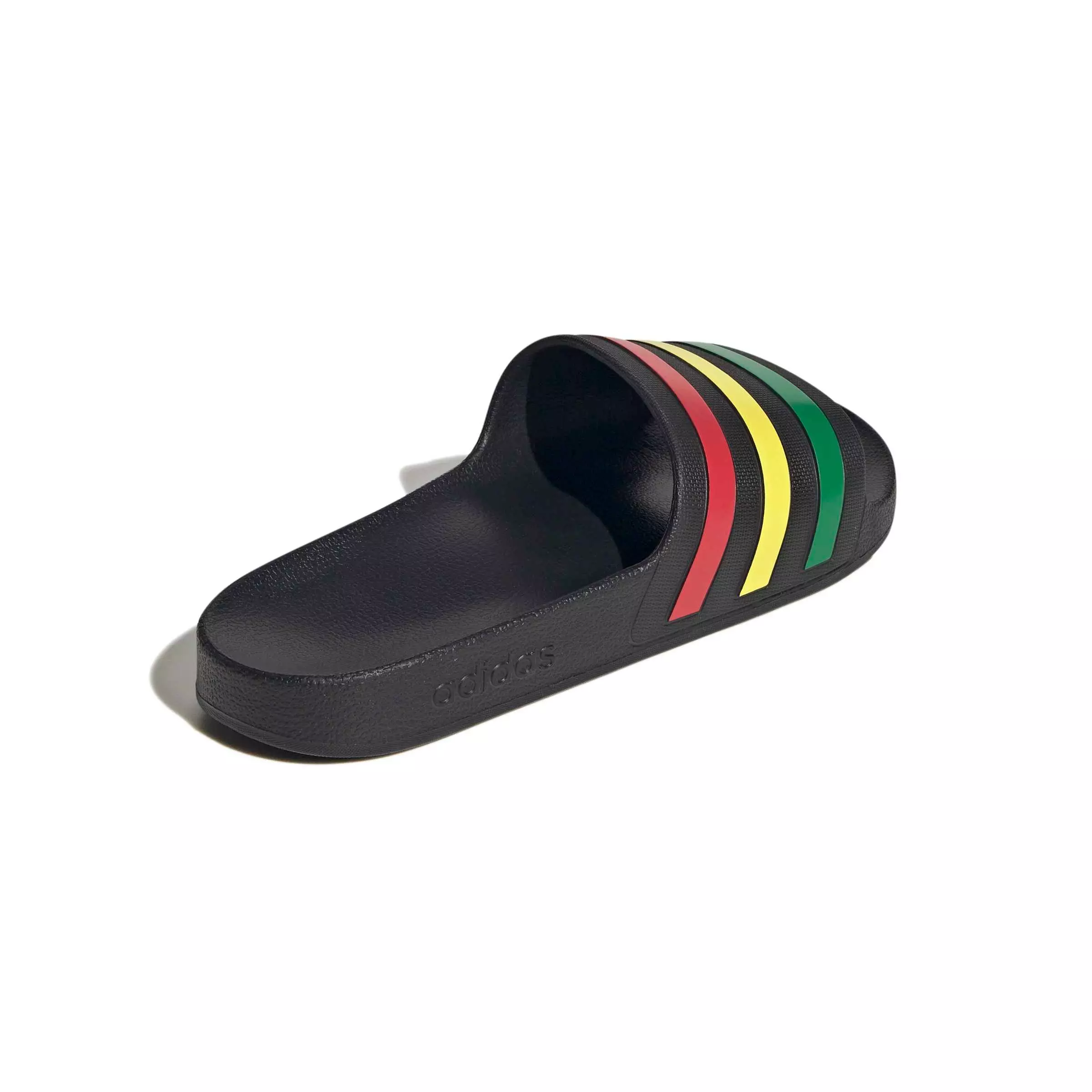 adidas Adilette Aqua "Core Black/Green/Pure Ruby" Men's Slide - BLACK/GREEN/RUBY