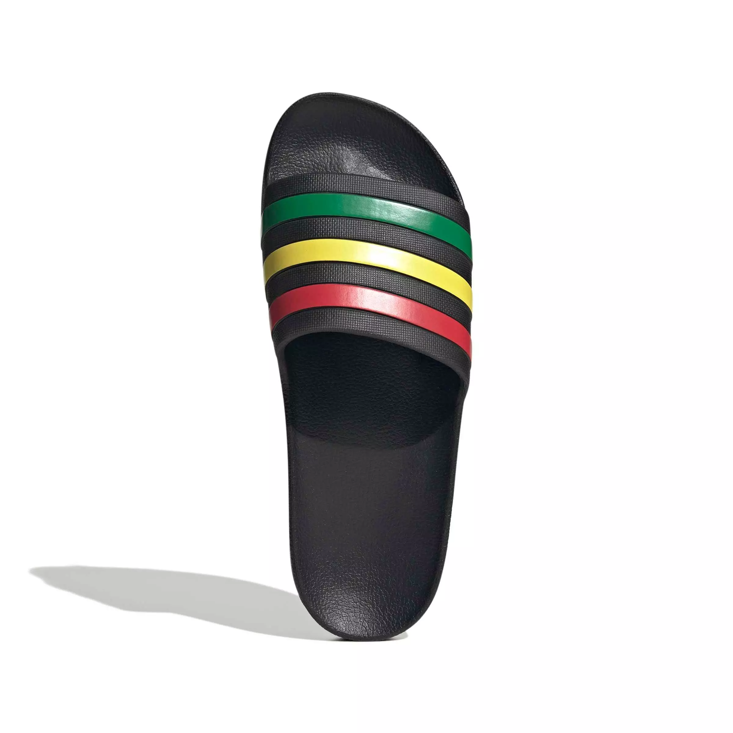 adidas Adilette Aqua "Core Black/Green/Pure Ruby" Men's Slide - BLACK/GREEN/RUBY