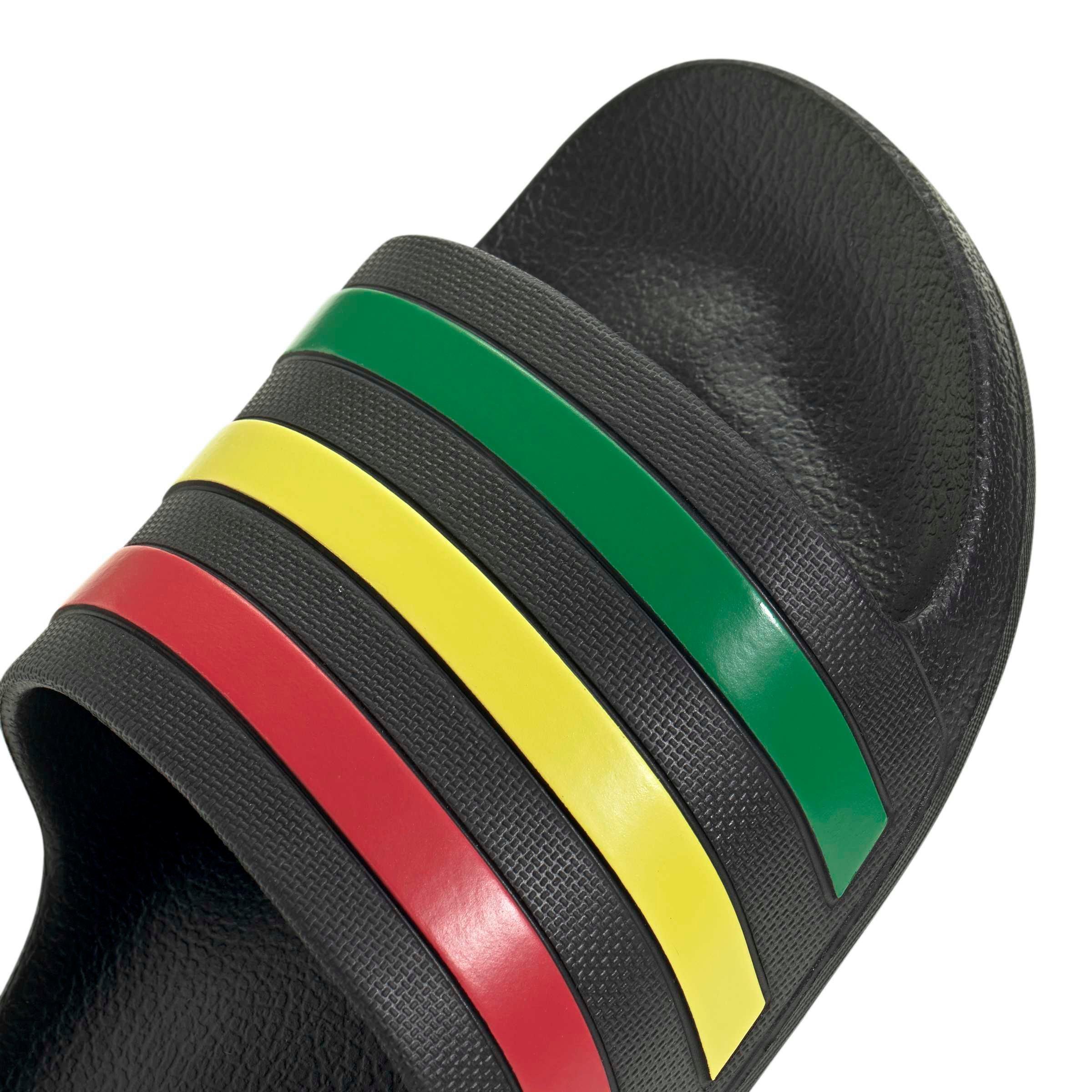 adidas Adilette Aqua "Core Black/Green/Pure Ruby" Men's Slide - BLACK/GREEN/RUBY Thumbnail View 7