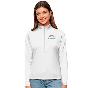 Antigua Women's Los Angeles Chargers Tribute Quarter-Zip Pullover Jacket