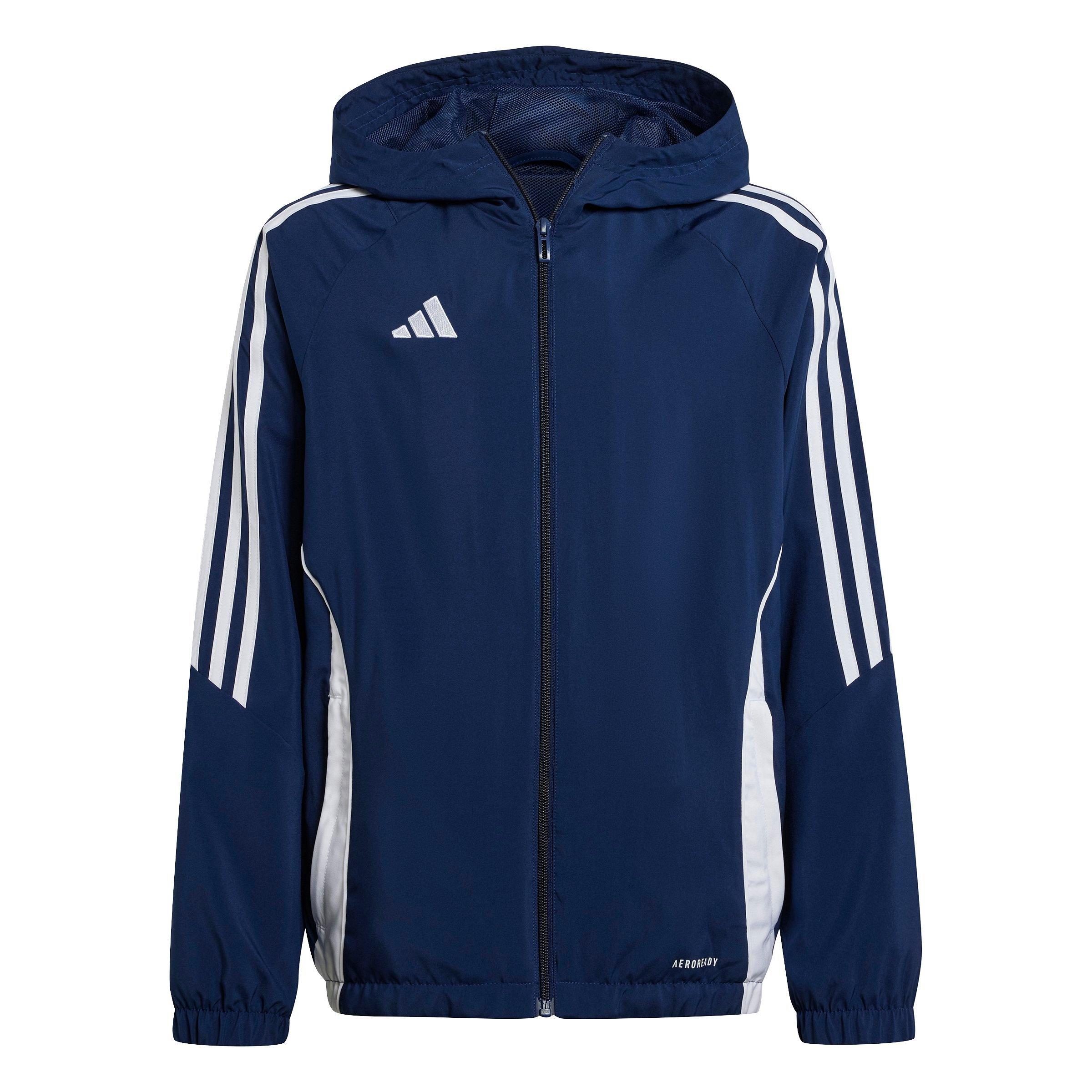 adidas Tiro 24 Soccer Big Kids' Blue Windbreaker