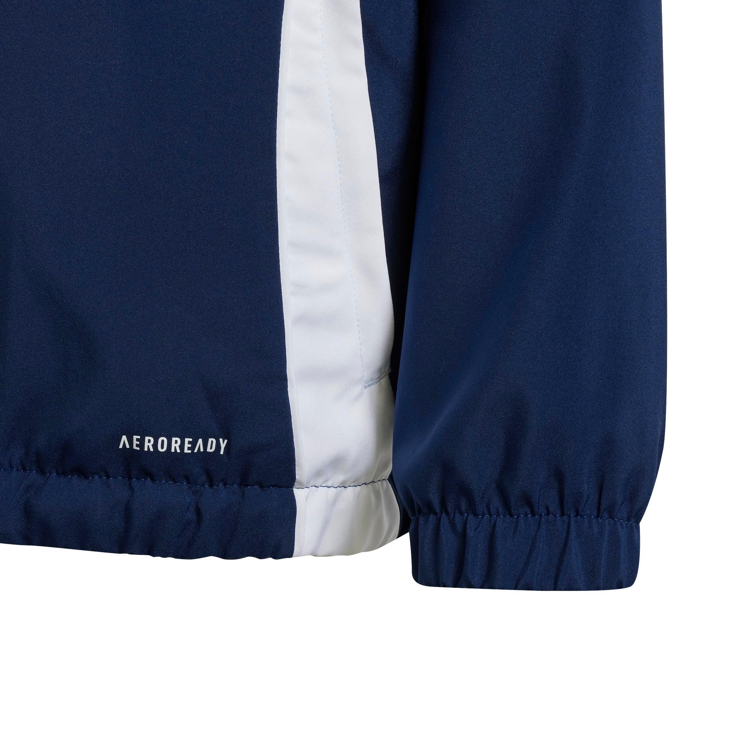 adidas Tiro 24 Soccer Big Kids' Blue Windbreaker