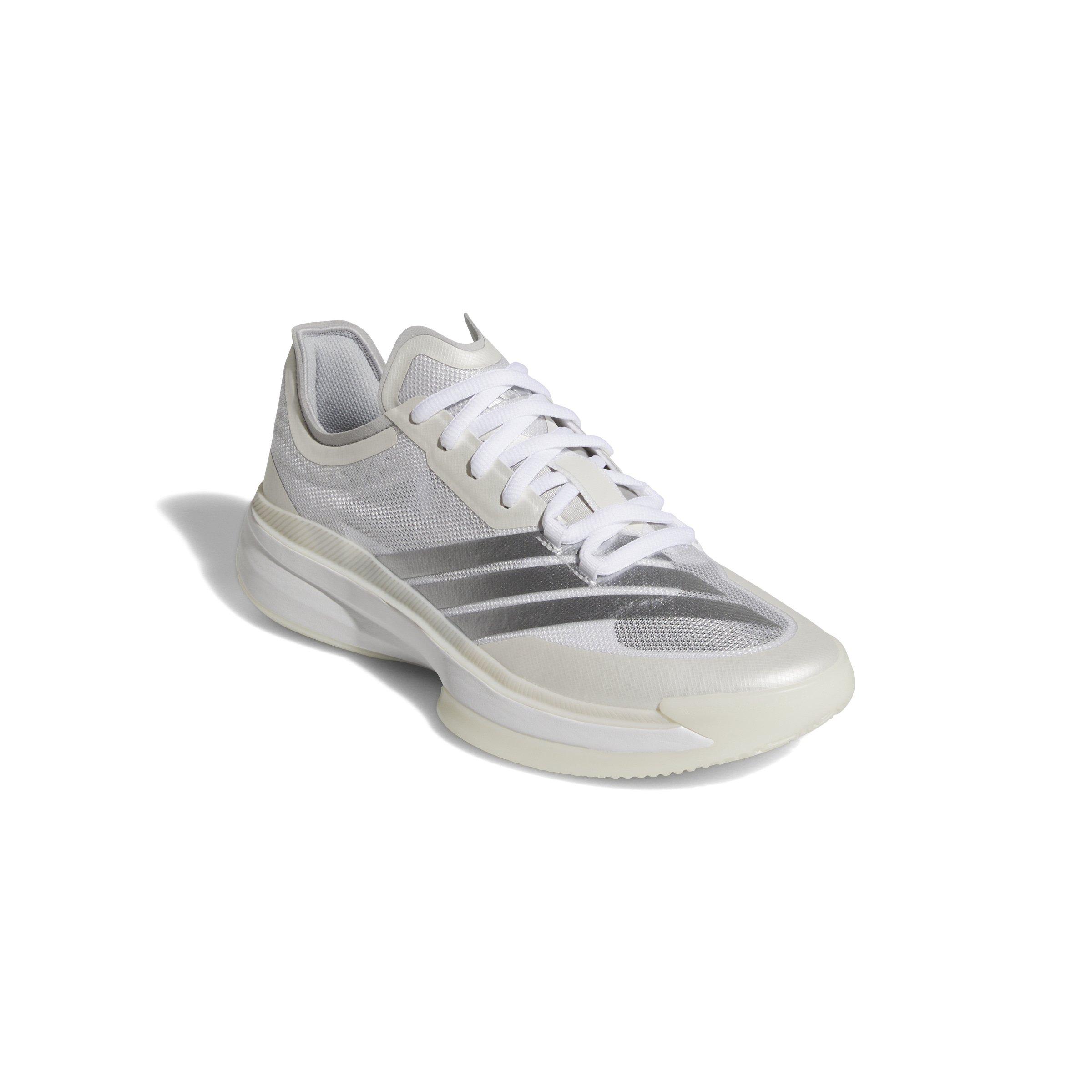 adidas Adizero Select 2.0 Low "Ftwr White/Silver Metallic/Grey Two" Unisex Basketball Shoe - WHITE/SILVER/GREY Thumbnail View 3