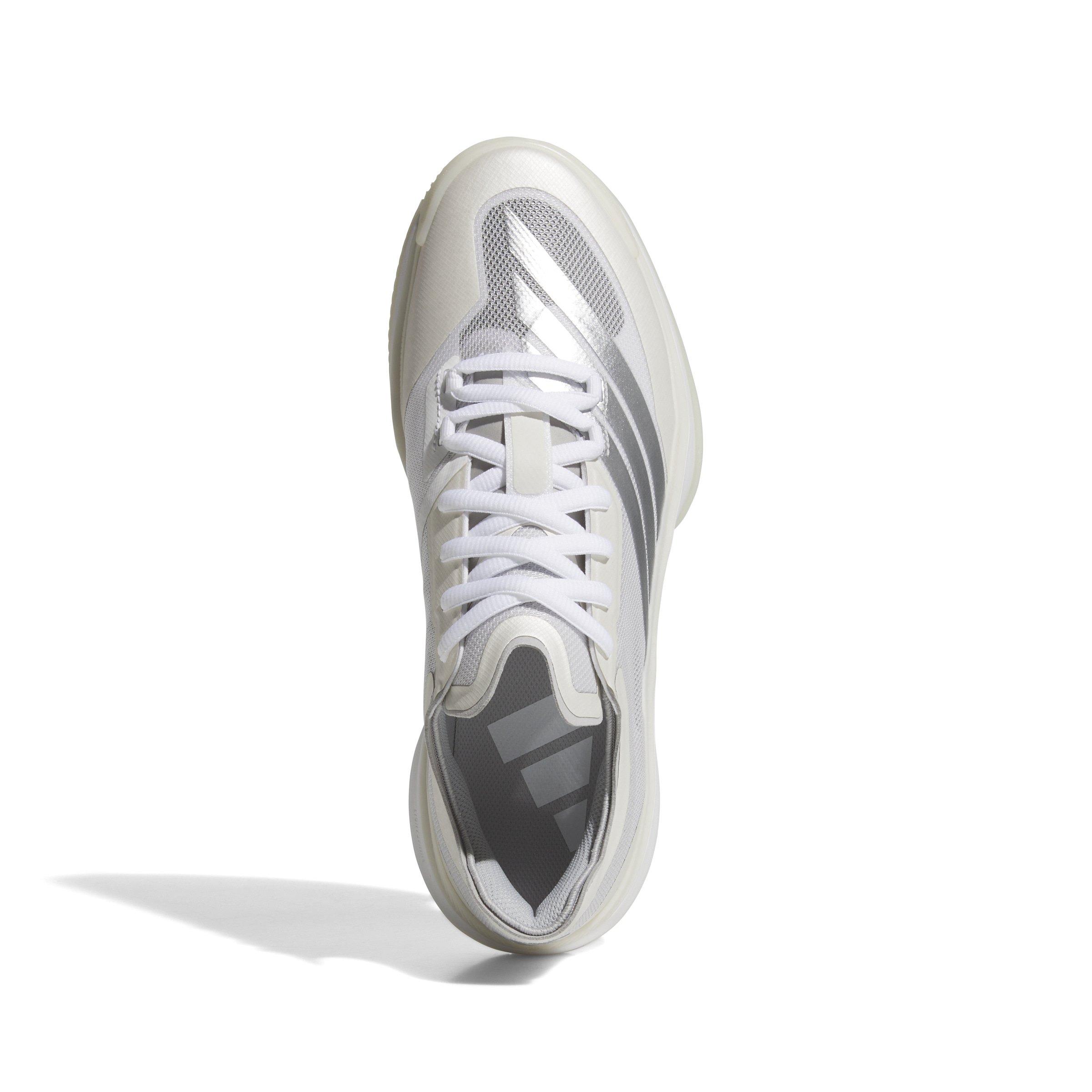 adidas Adizero Select 2.0 Low "Ftwr White/Silver Metallic/Grey Two" Unisex Basketball Shoe - WHITE/SILVER/GREY Thumbnail View 5