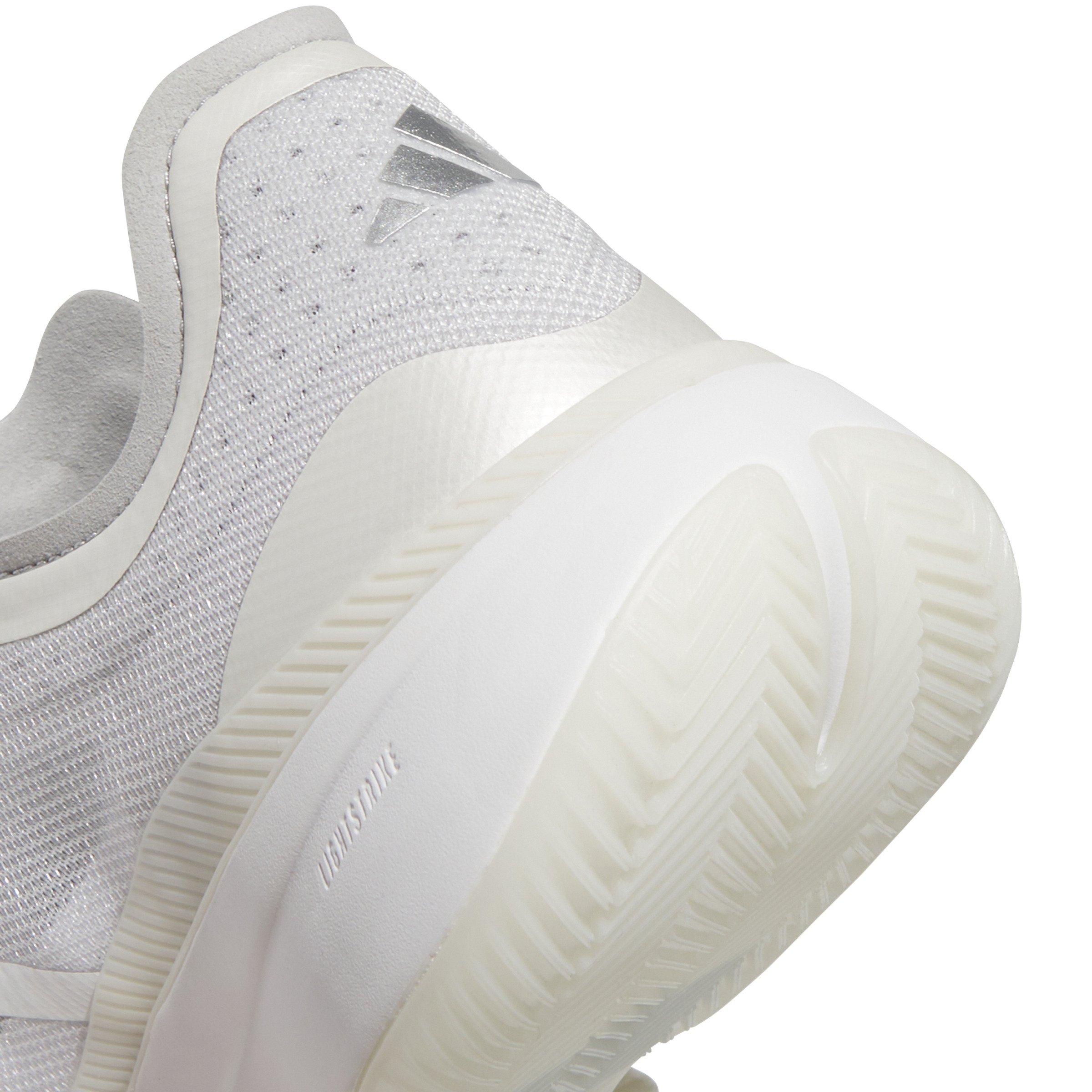 adidas Adizero Select 2.0 Low "Ftwr White/Silver Metallic/Grey Two" Unisex Basketball Shoe - WHITE/SILVER/GREY Thumbnail View 7