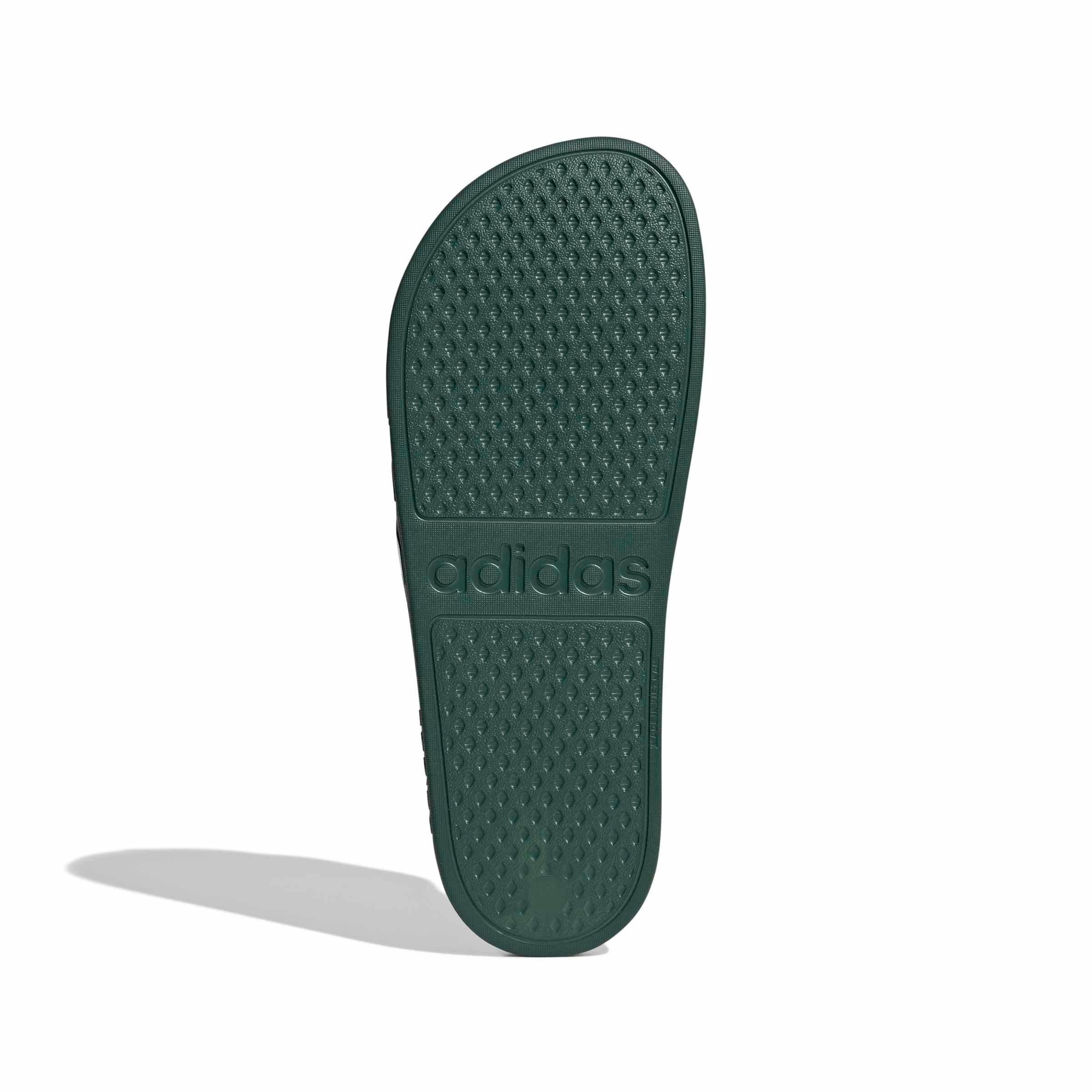 adidas Adilette Aqua "Team Dark Green/Ftwr White/Bright Red" Men's Slide - DK GREEN/WHITE/RED Thumbnail View 6