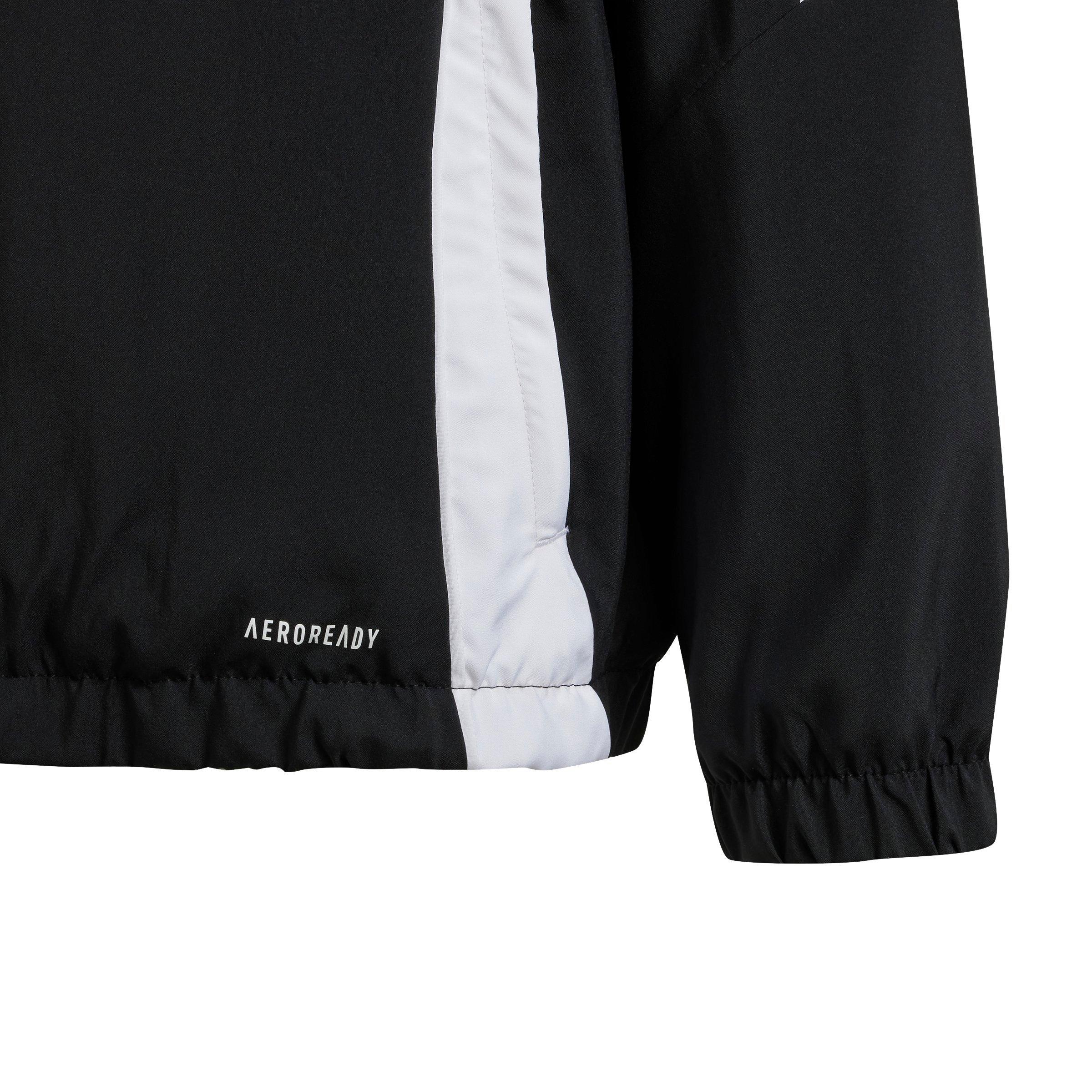 adidas Tiro 24 Soccer Big Kids' Black Windbreaker