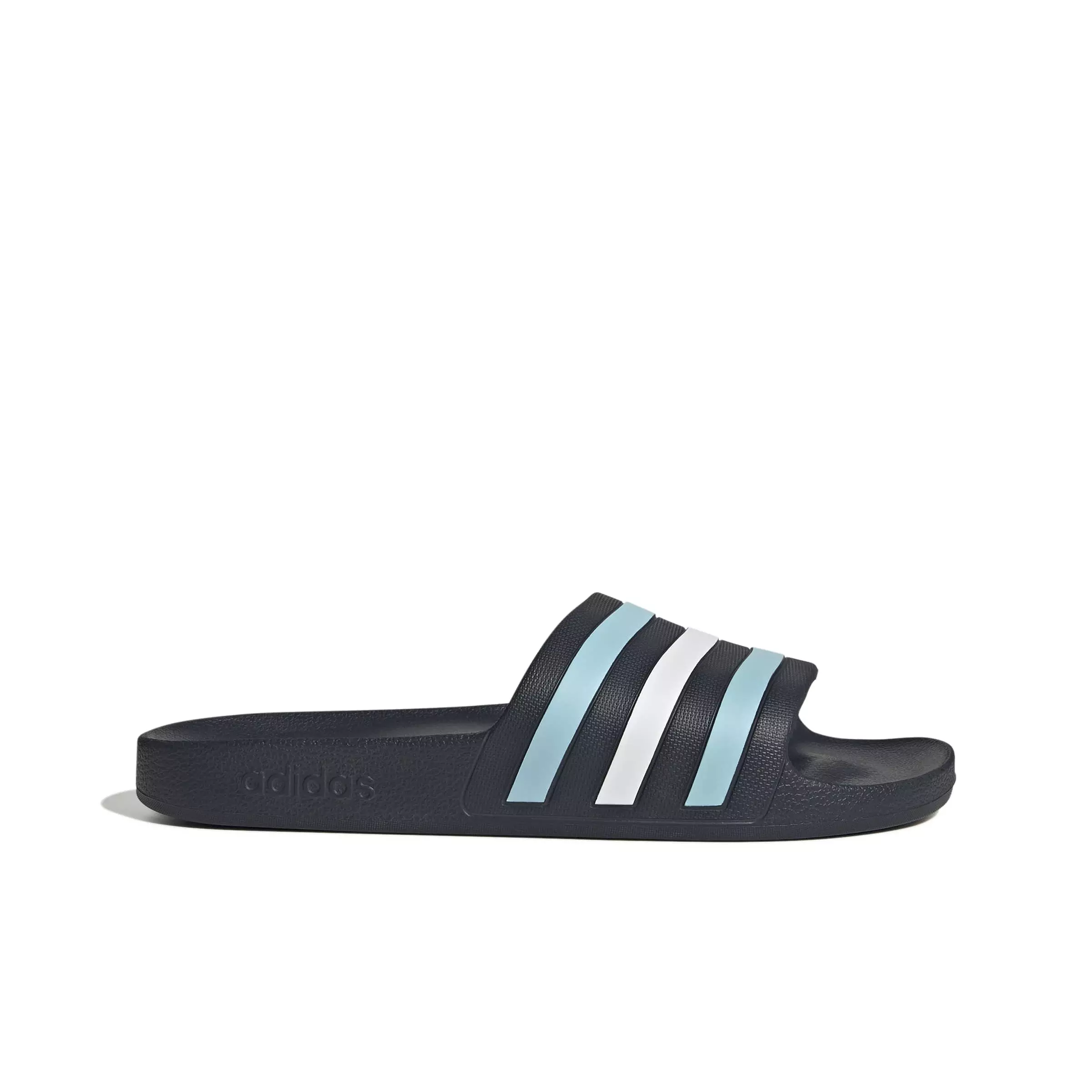adidas Adilette Aqua "Night Navy/Icey Blue/Ftwr White" Men's Slide - NAVY/BLUE/WHITE