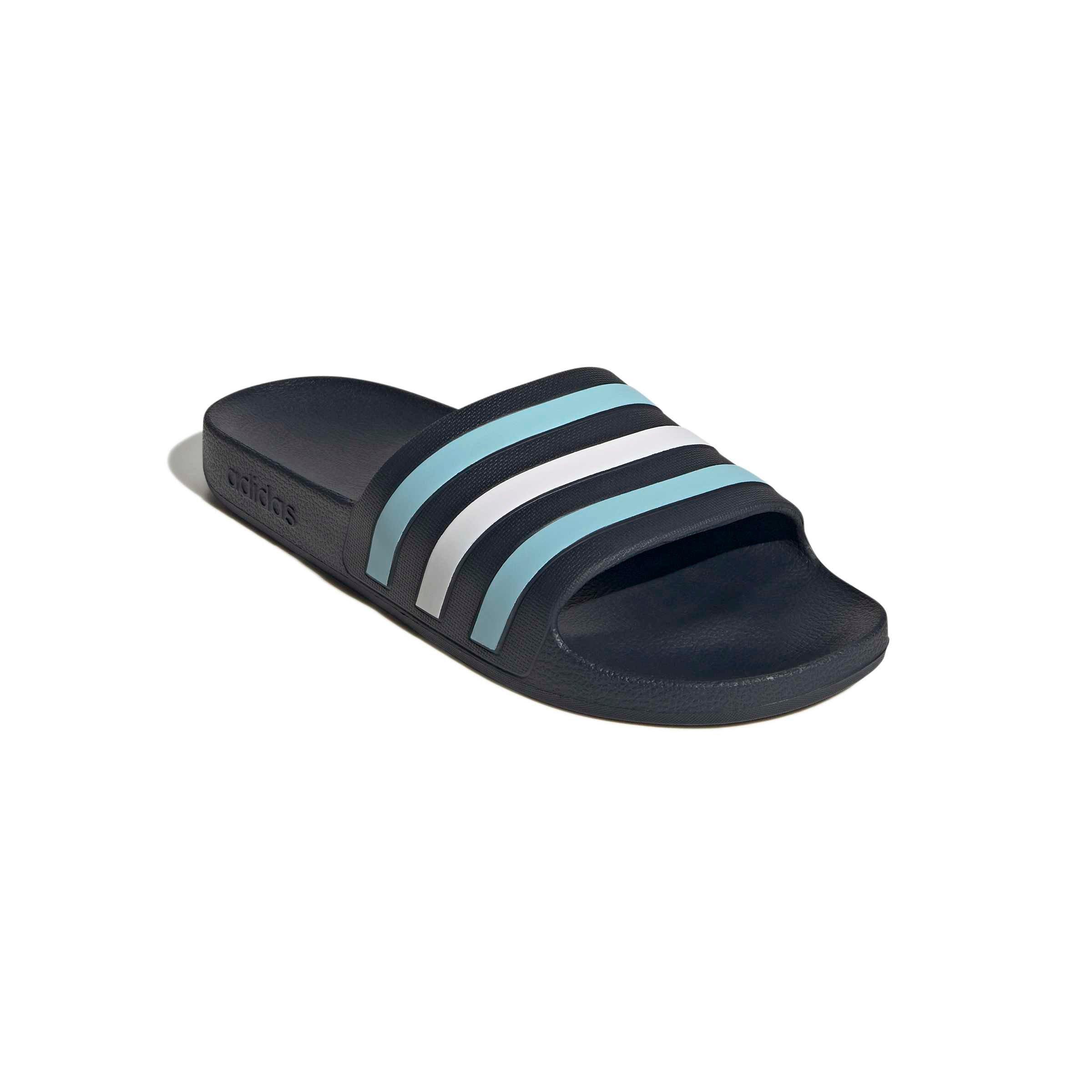 adidas Adilette Aqua "Night Navy/Icey Blue/Ftwr White" Men's Slide - NAVY/BLUE/WHITE Thumbnail View 3