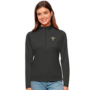 Antigua Women's New Orleans Saints Tribute Quarter-Zip Pullover Jacket