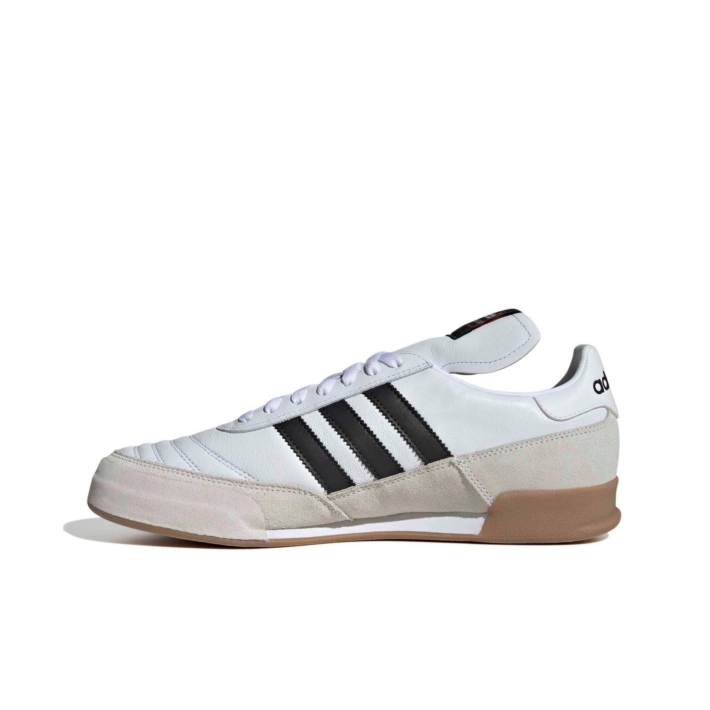 adidas Mundial Goal Indoor "Ftwr White/Core Black/Gold Metallic" Men's Soccer Shoe - WHITE/BLACK/GOLD Thumbnail View 2