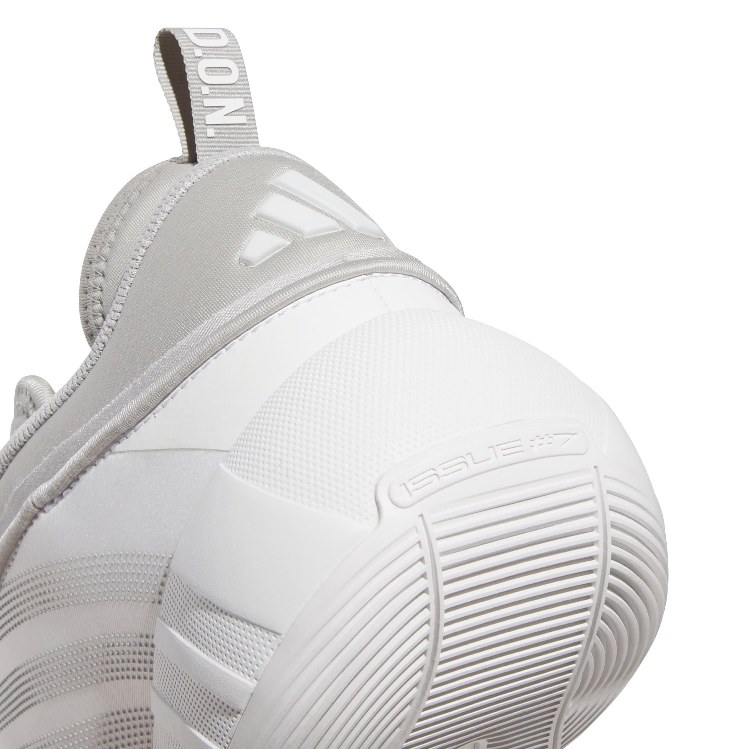 adidas D.O.N. Issue 7 "Ftwr White/Grey Two/Ftwr White" Unisex Basketball Shoe - WHITE/GREY/WHITE Thumbnail View 8