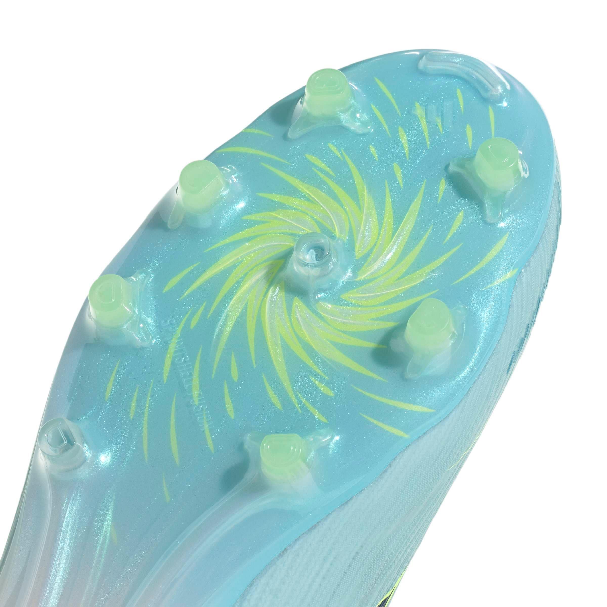 adidas F50 Sparkfusion Pro Mid Cut FG "Almost Blue/Dusky Petrol/Hi-Res Yellow" Women's Soccer Cleat - BLUE/DUSKY/YELLOW Thumbnail View 8