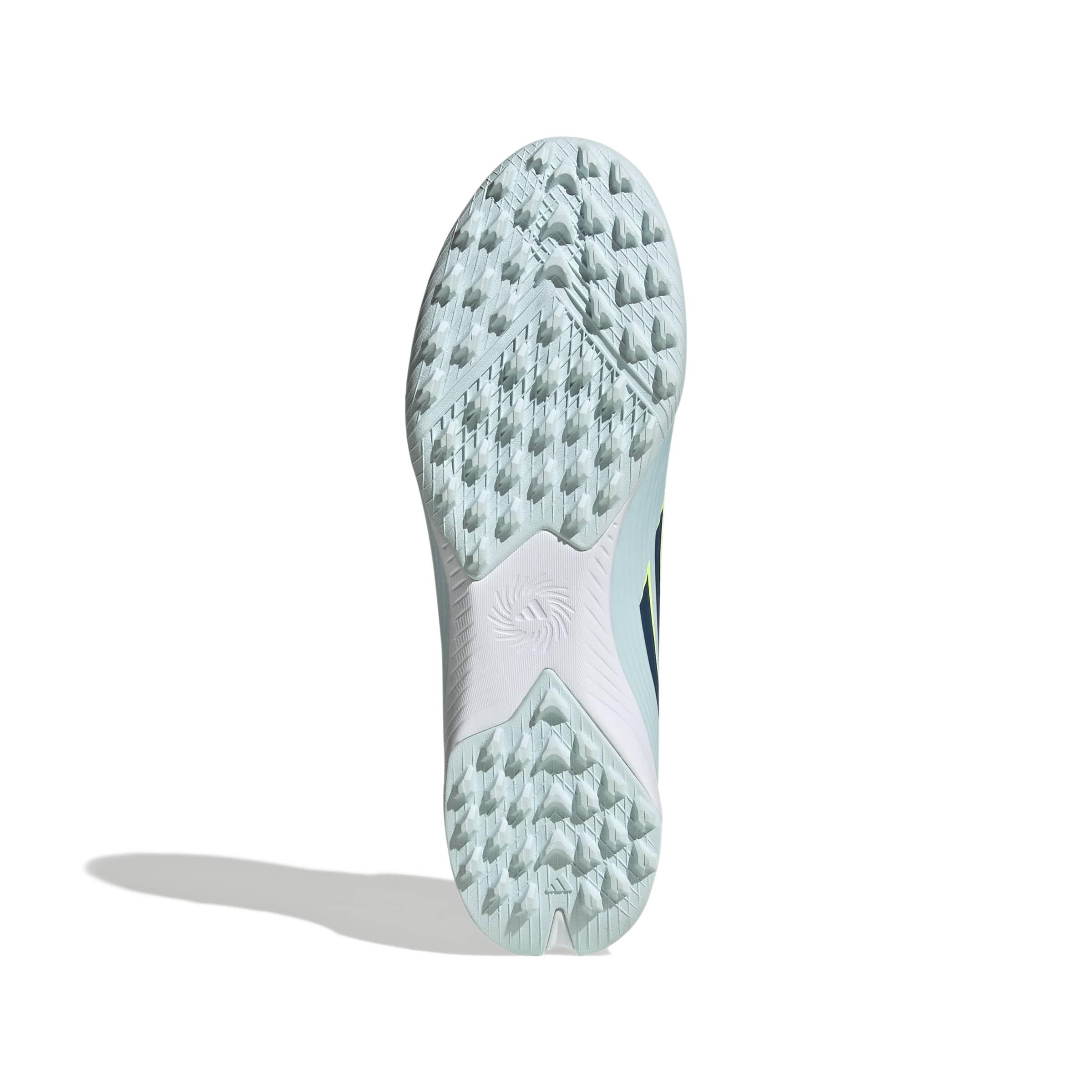 adidas F50 Sparkfusion League MC Turf "Almost Blue/Dusky Petrol/Hi-Res Yellow" Women's Soccer Shoe - BLUE/DUSKY/YELLOW Thumbnail View 6