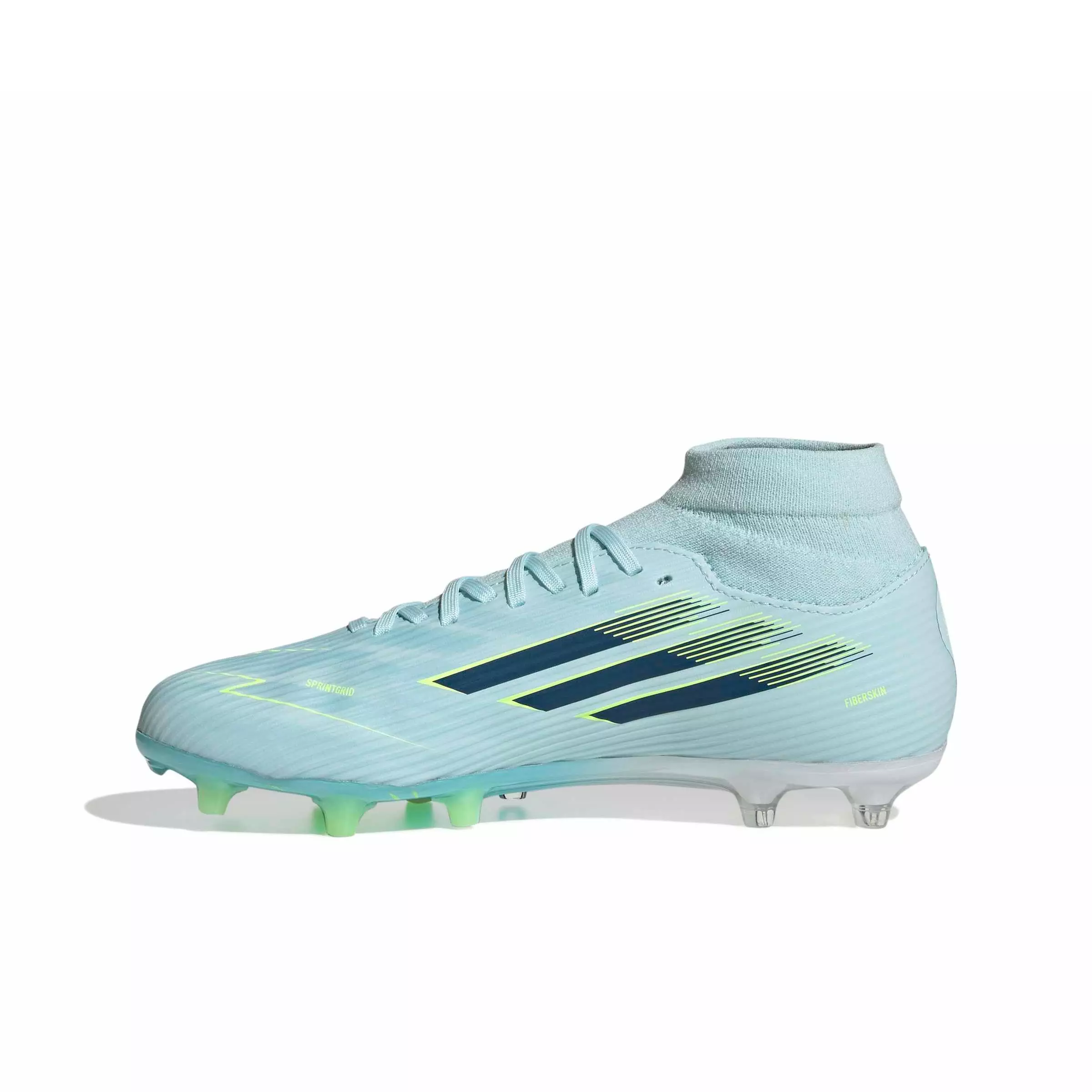 adidas F50 Sparkfusion League MC FG "Almost Blue/Dusky Petrol/Hi-Res Yellow" Women's Soccer Cleat - BLUE/DUSKY/YELLOW