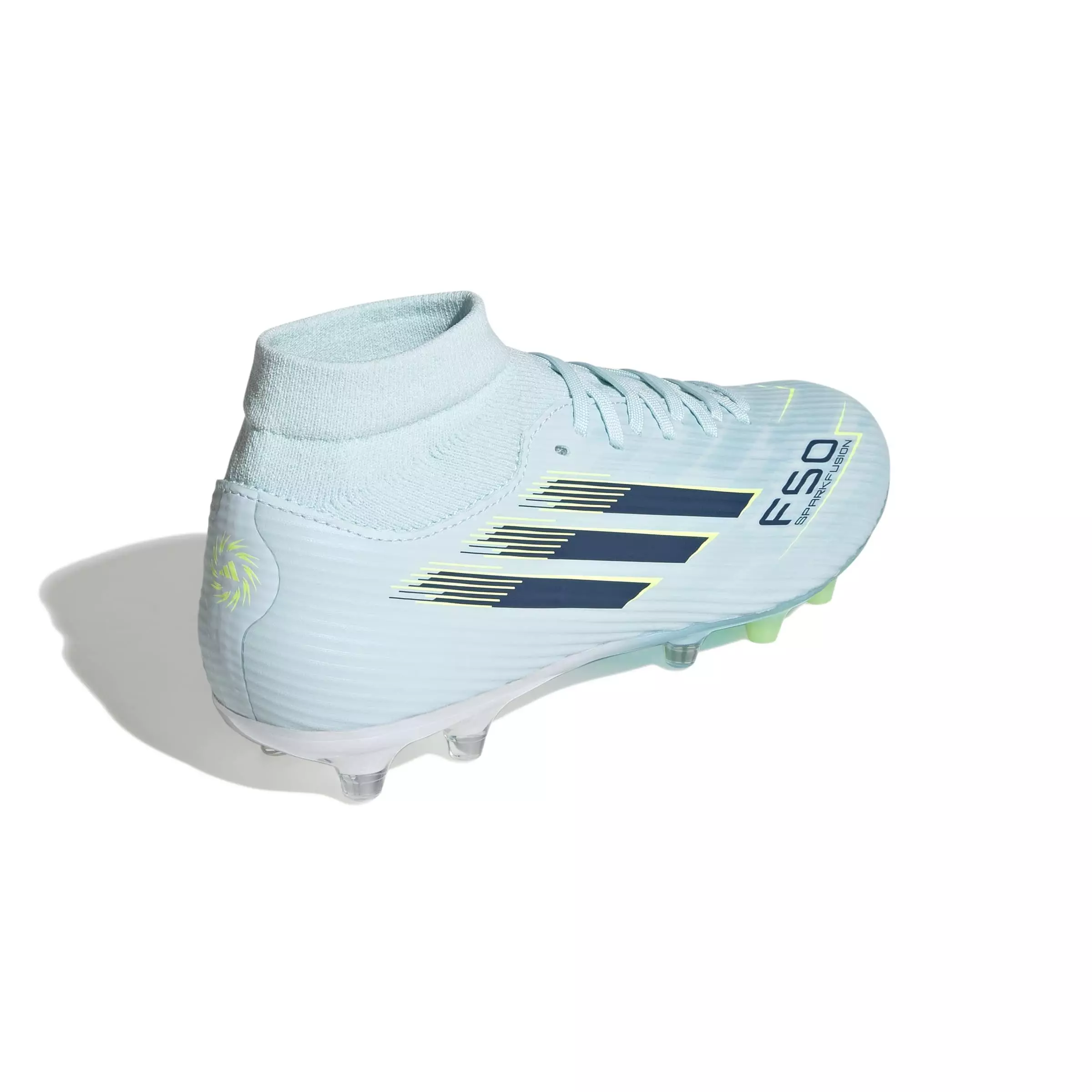 adidas F50 Sparkfusion League MC FG "Almost Blue/Dusky Petrol/Hi-Res Yellow" Women's Soccer Cleat - BLUE/DUSKY/YELLOW