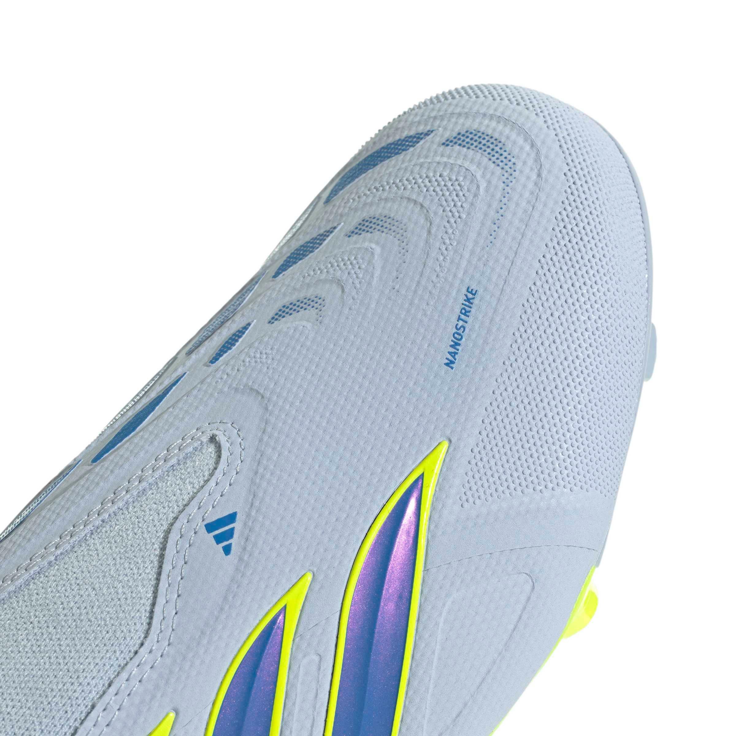 adidas Predator League Laceless FG "Crystal Sky/Ray Blue/Team Solar Yellow 2" Men's Soccer Cleat - SKY/BLUE/YELLOW Thumbnail View 7