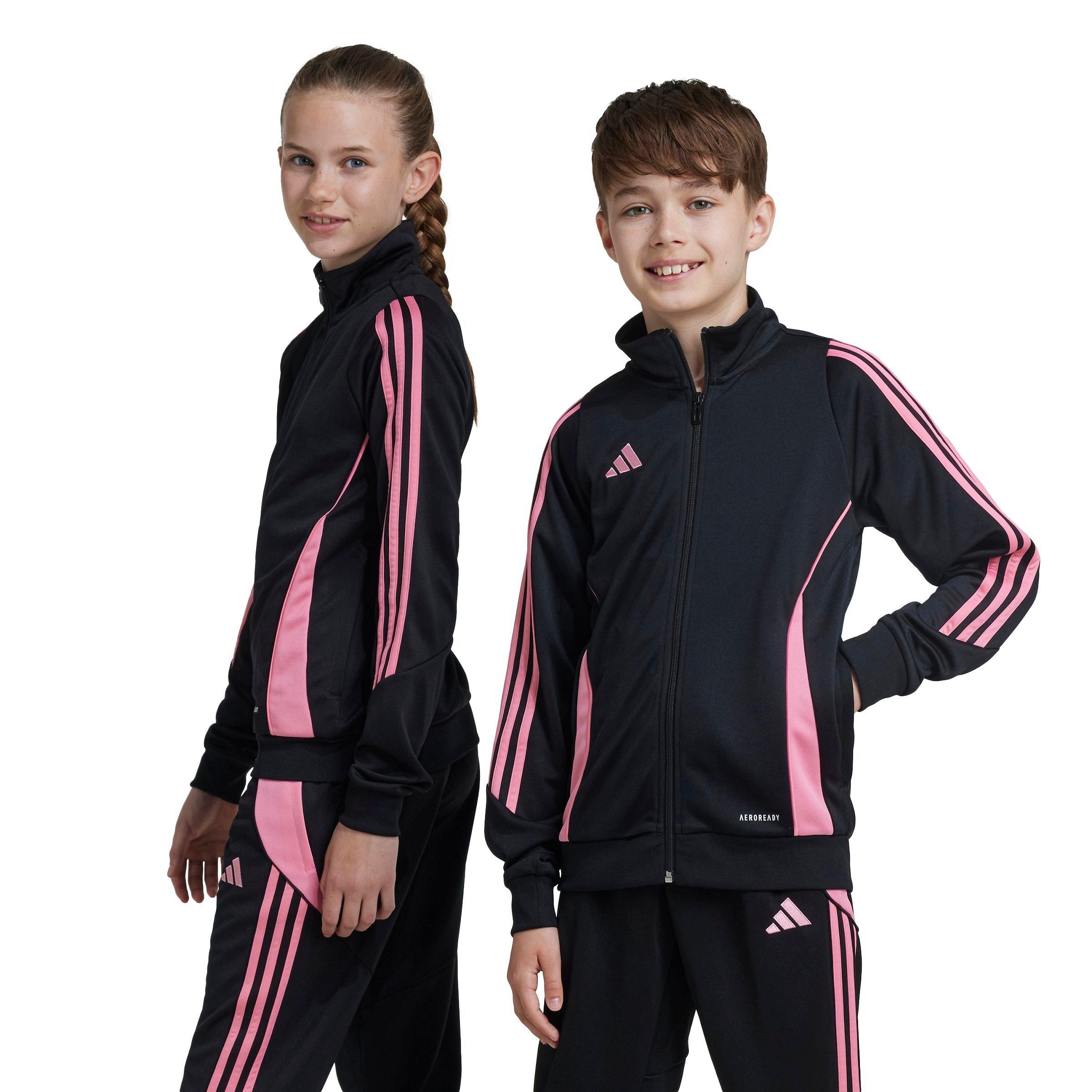adidas Big Kids' Tiro 24 Soccer Training Jacket -Black/Pink