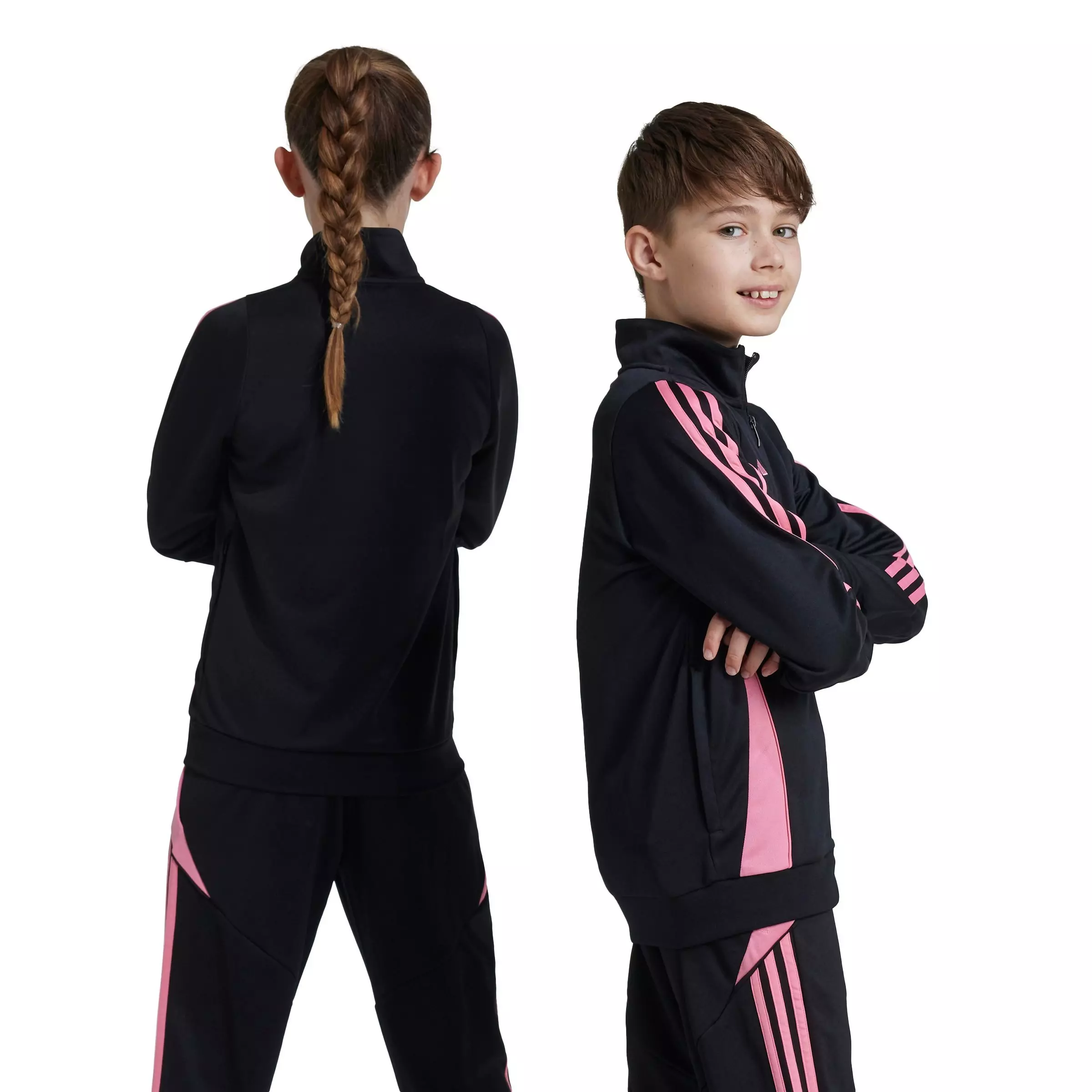 adidas Big Kids' Tiro 24 Soccer Training Jacket -Black/Pink - BLACK/PINK
