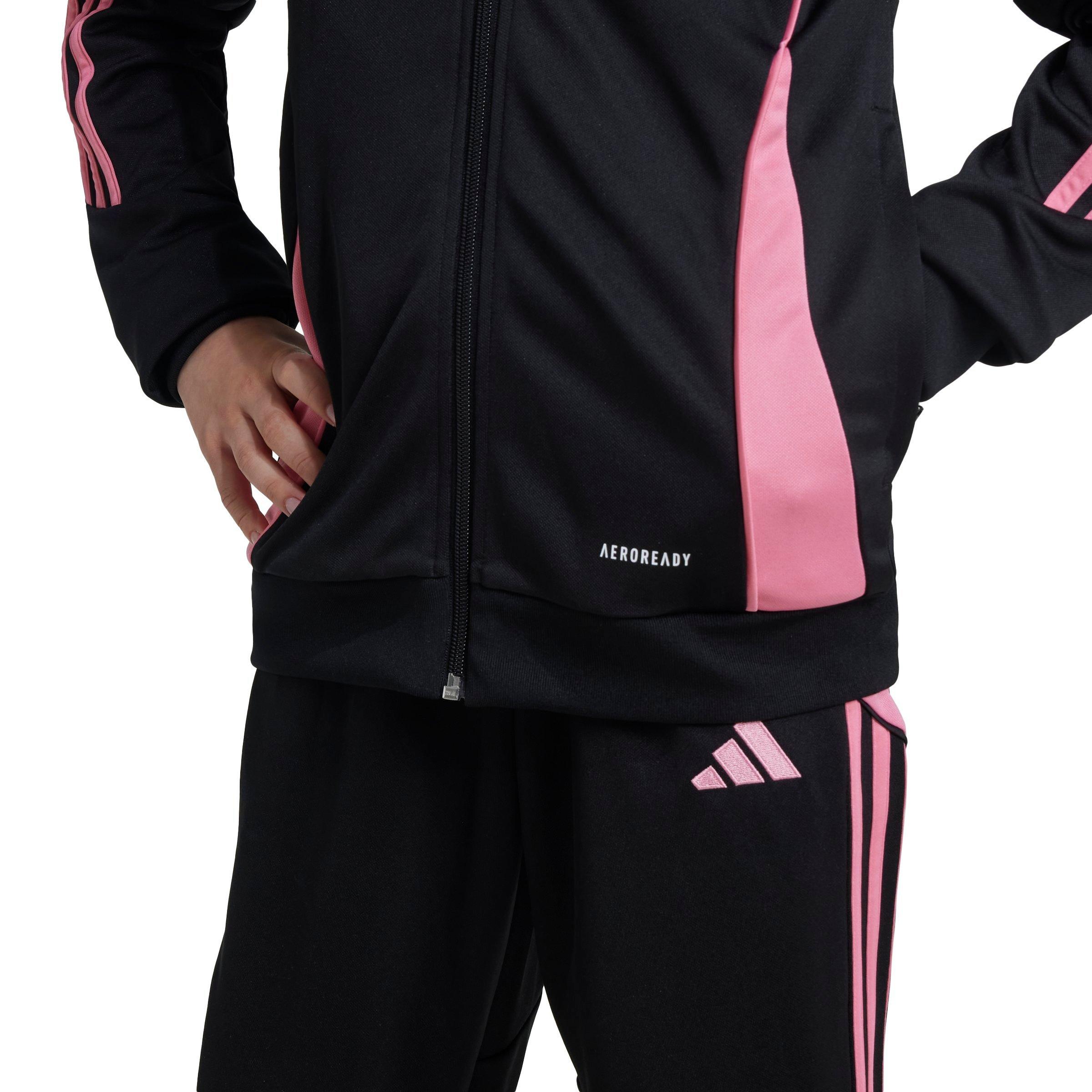 adidas Tiro 24 Soccer Big Kids' Black/Pink Training Jacket