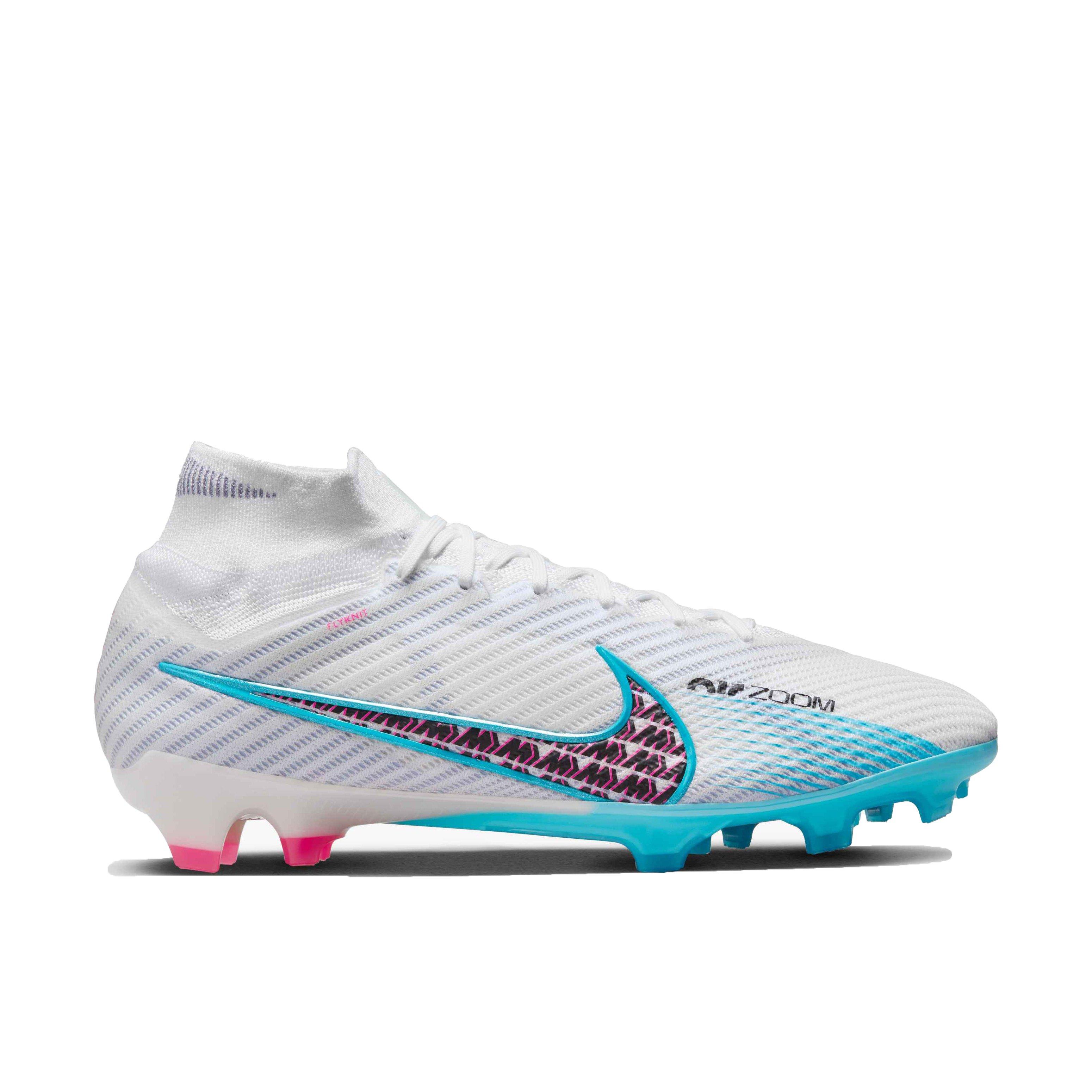 Zoom Superfly 9 Elite FG "White/Baltic Blue/Pink Blast/Indigo Haze" Men's Soccer