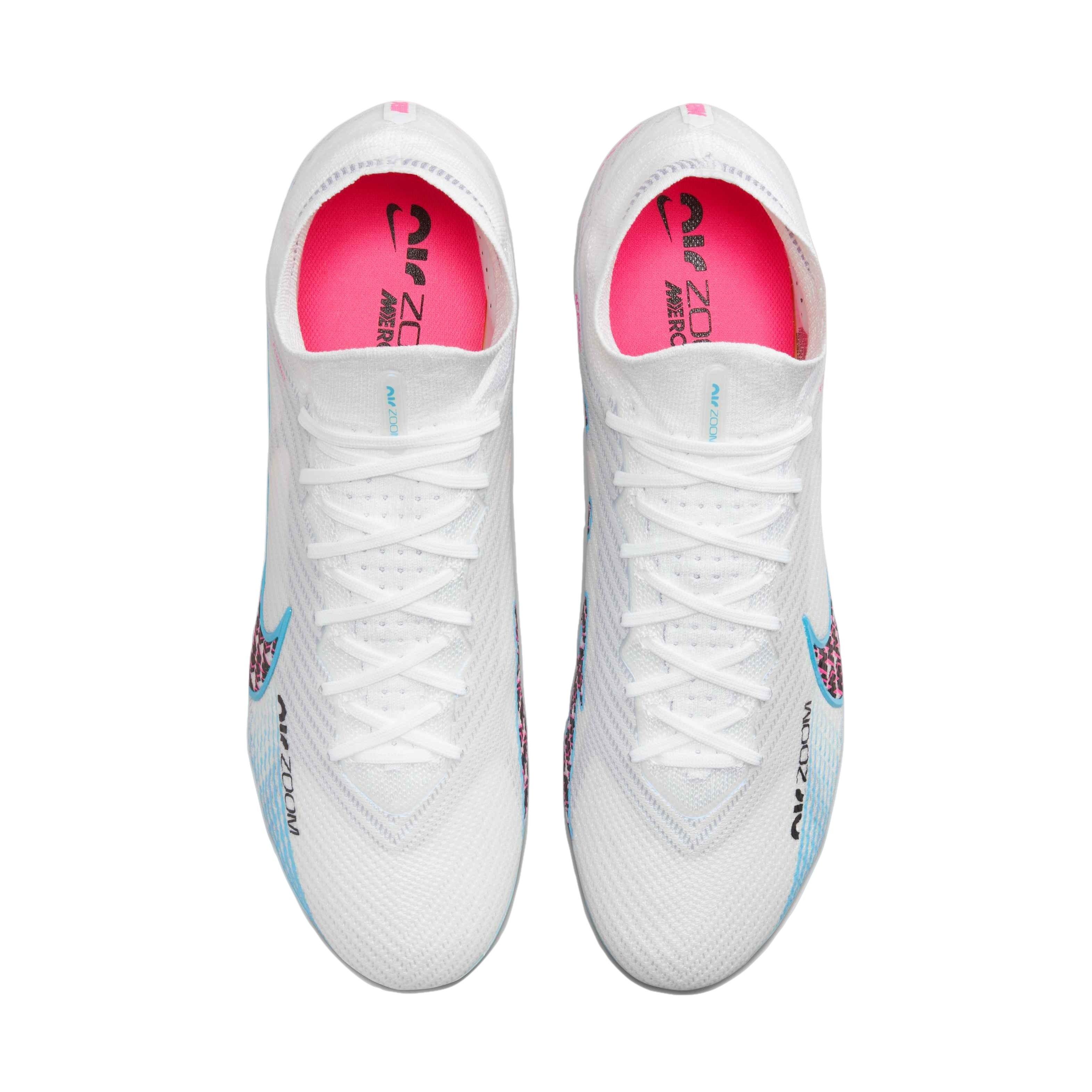 Nike Air Zoom Mercurial Superfly Elite 9 SG-PRO PLAYER EDITION Blast -  White/Baltic Blue/Pink Blast/Indigo Haze