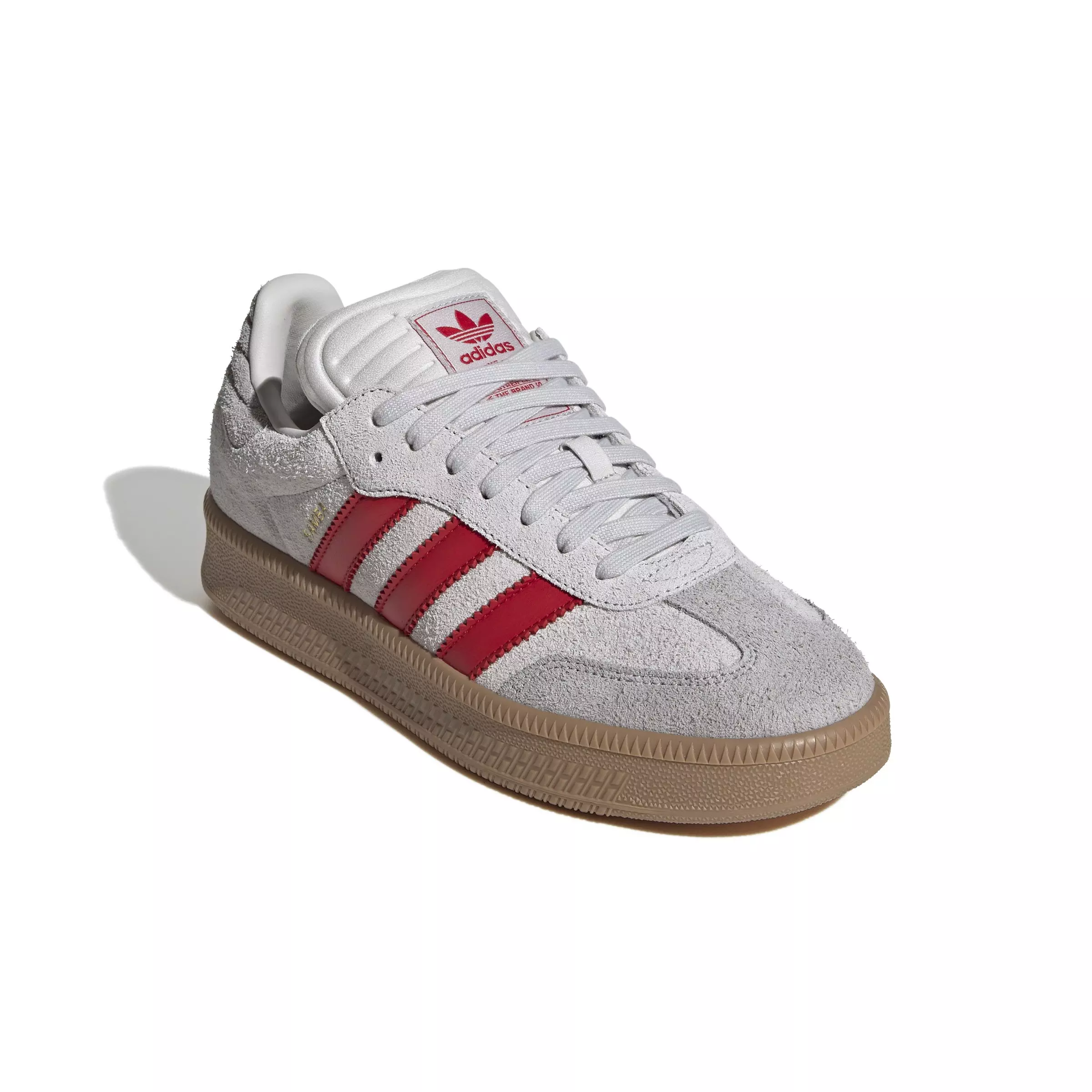 adidas Originals Samba XLG "Grey One/Better Scarlet/Gum 4" Unisex Shoe - GREY/SCARLET/GUM