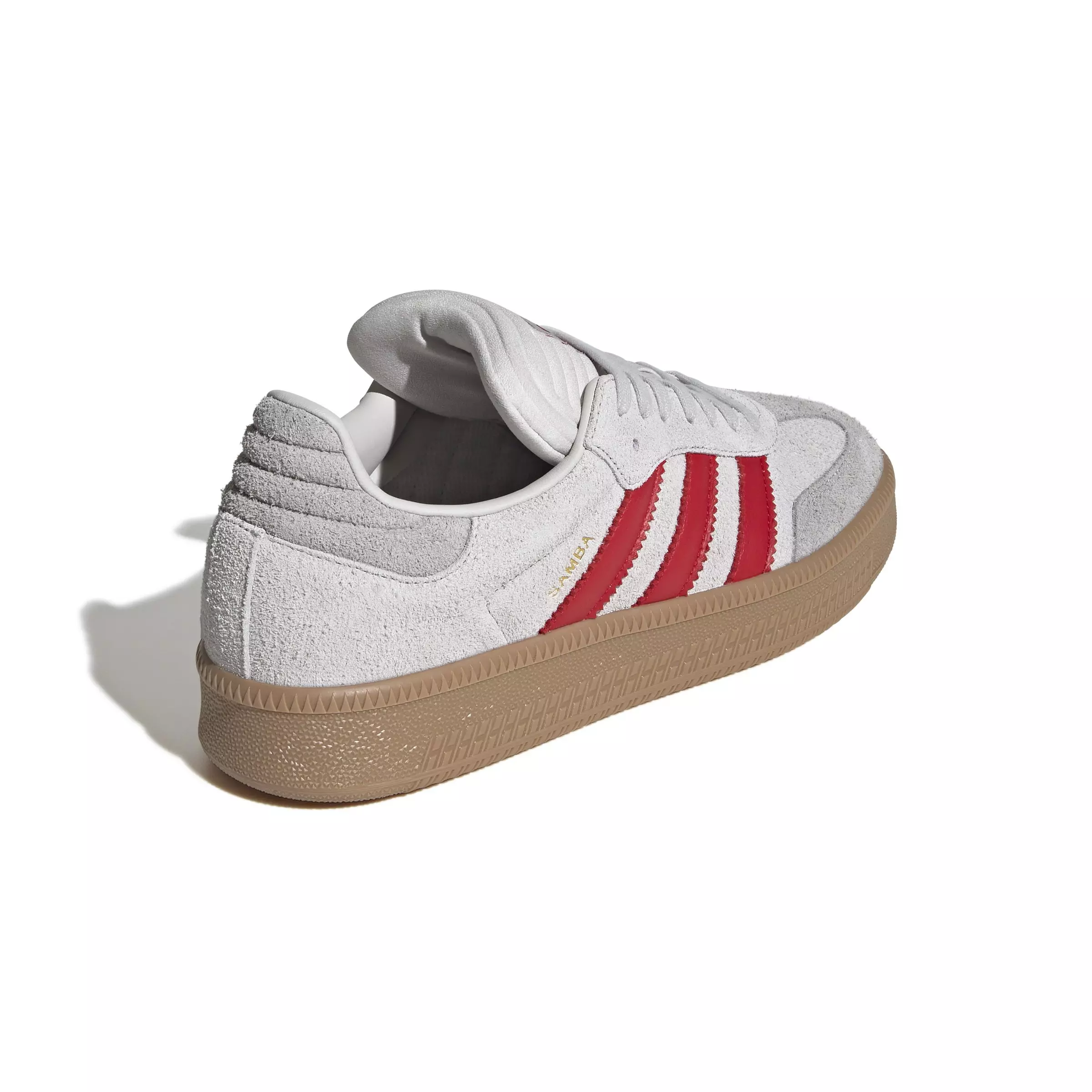 adidas Originals Samba XLG "Grey One/Better Scarlet/Gum 4" Unisex Shoe - GREY/SCARLET/GUM