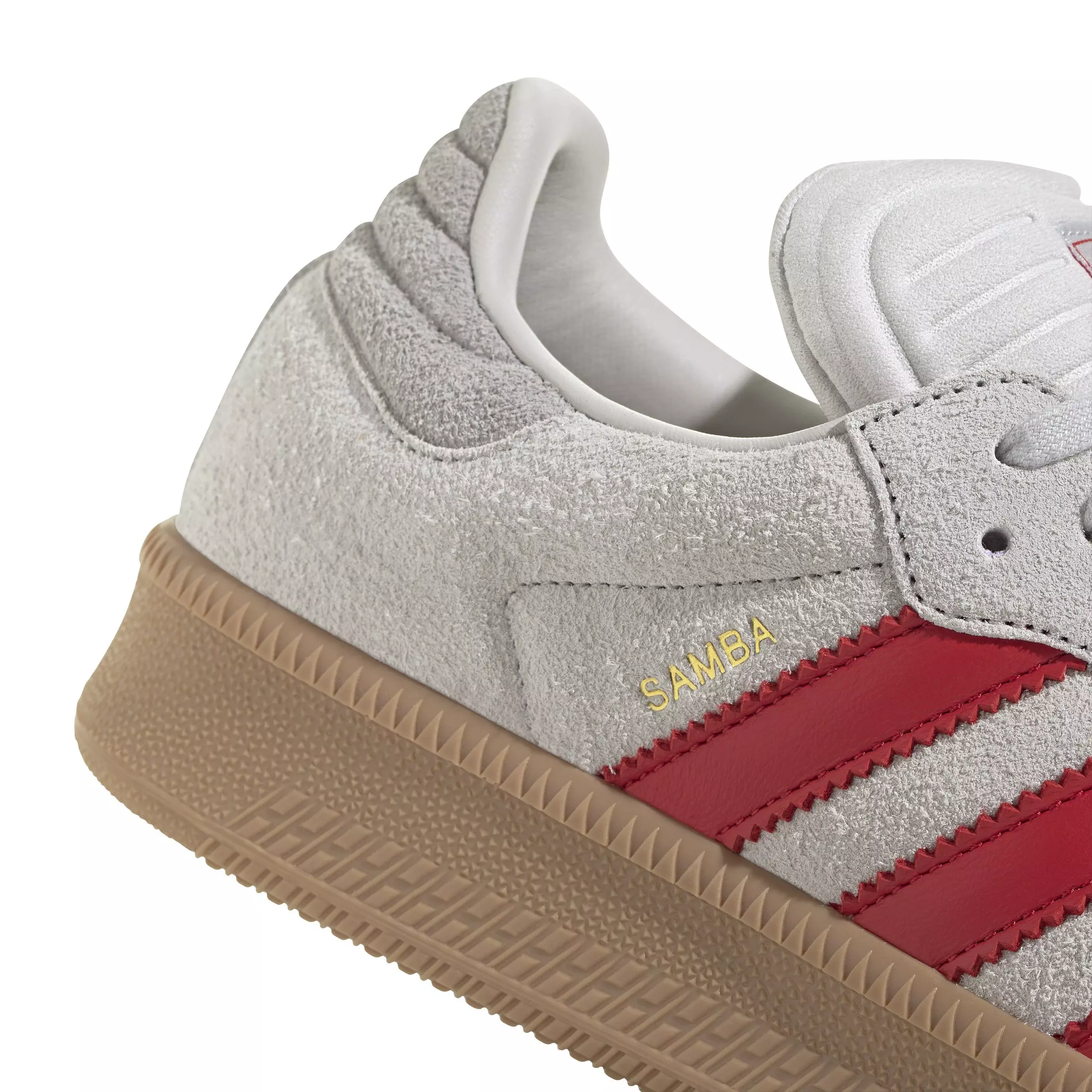 adidas Originals Samba XLG "Grey One/Better Scarlet/Gum 4" Unisex Shoe - GREY/SCARLET/GUM