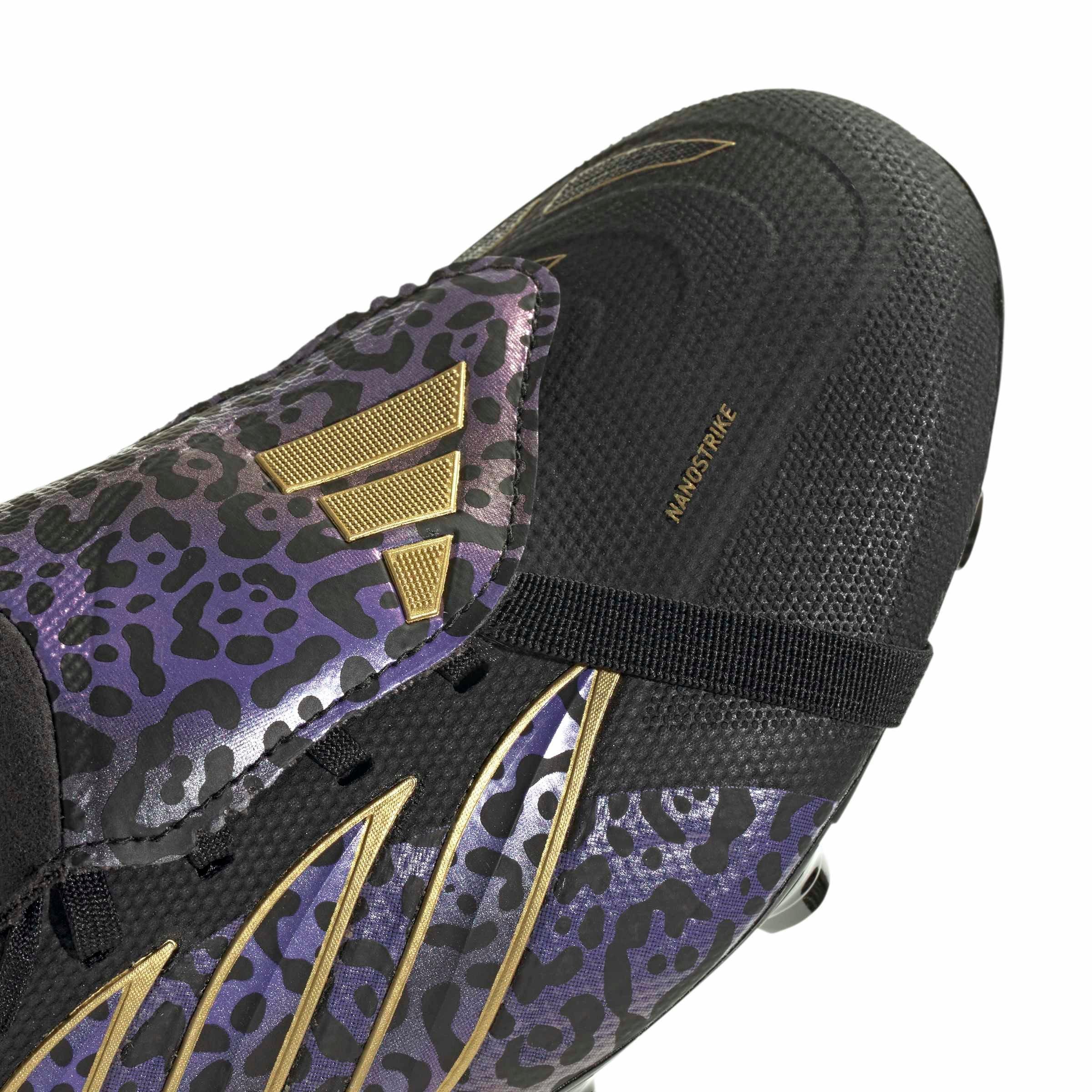 adidas Predator League FOT FG "Core Black/Gold Metallic/Core Black" Men's Soccer Cleat - BLACK/GOLD/BLACK Thumbnail View 7