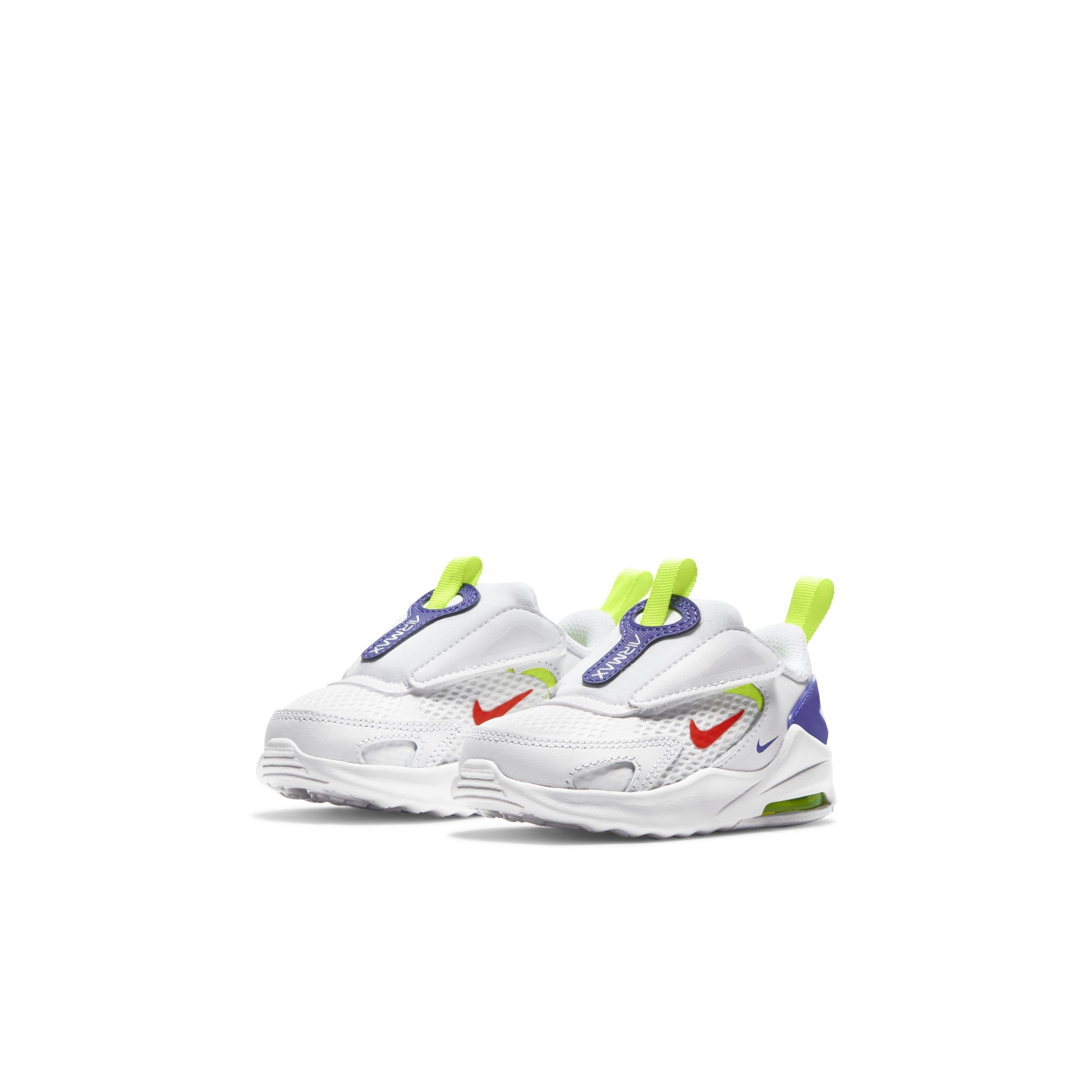 Nike Air Max Bolt "White/Volt/Indigo Burst/Bright Crimson" Toddler Shoe - WHITE Thumbnail View 3