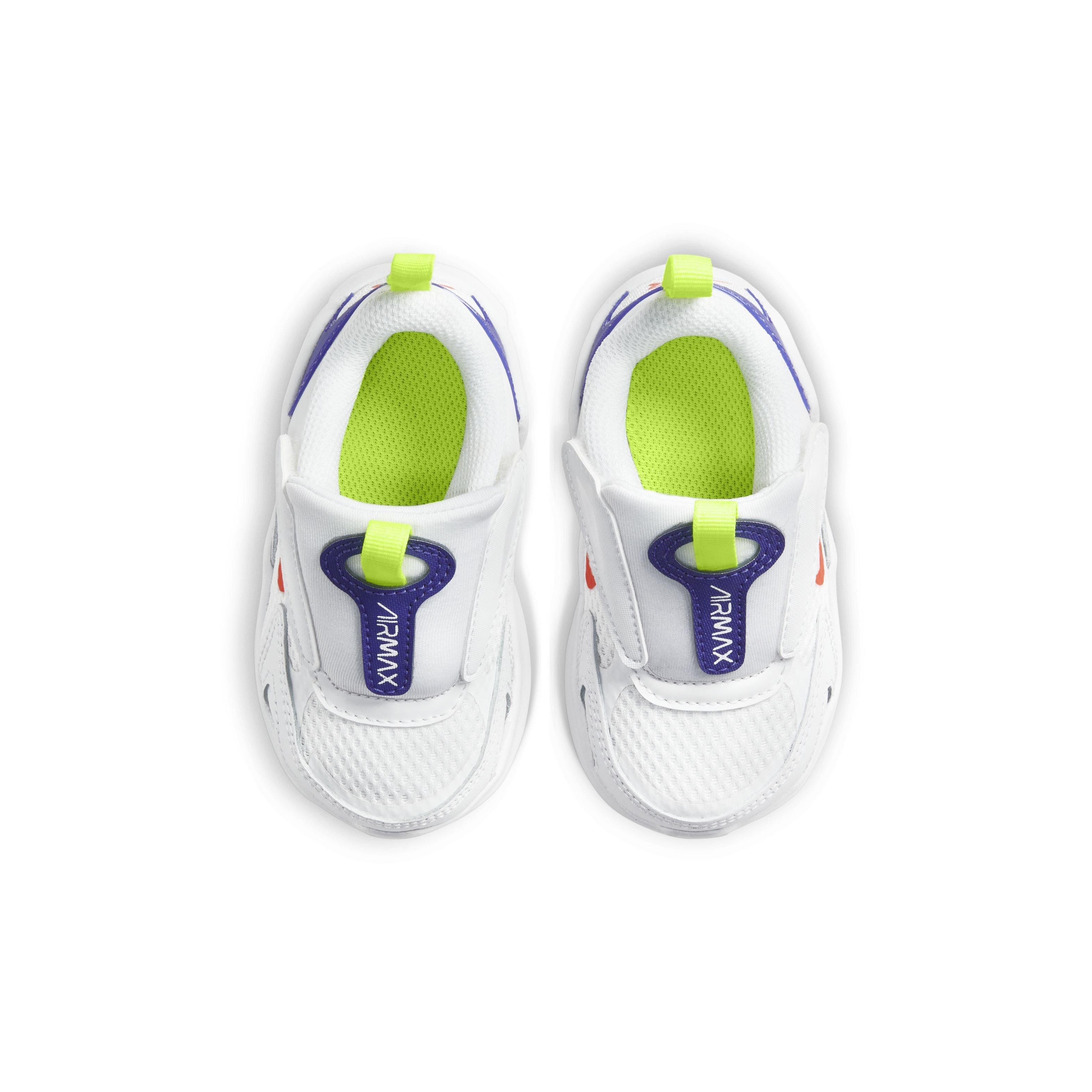 Nike Air Max Bolt "White/Volt/Indigo Burst/Bright Crimson" Toddler Shoe - WHITE Thumbnail View 4