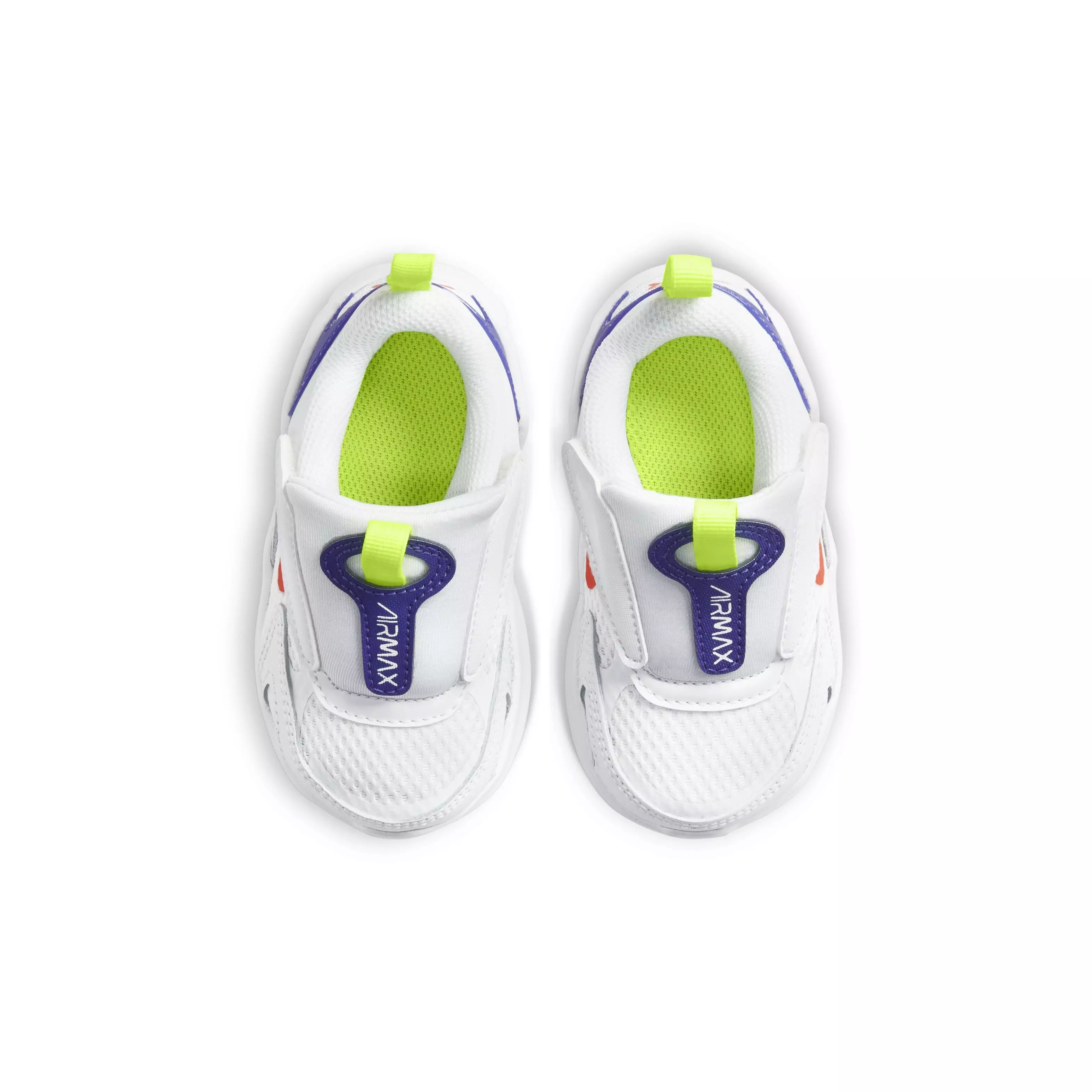 Nike Air Max Bolt "White/Volt/Indigo Burst/Bright Crimson" Toddler Shoe - WHITE