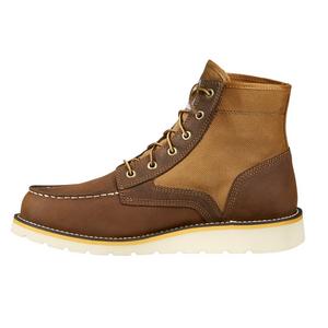 Carhartt 6" Moc Toe "Brown Leather And Nylon" Men's Wide Wedge Boot