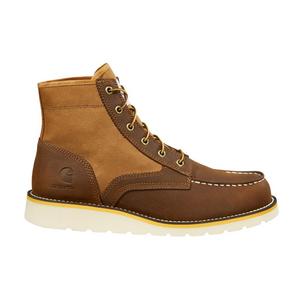 Carhartt 6" Moc Toe "Brown Leather And Nylon" Men's Wide Wedge Boot