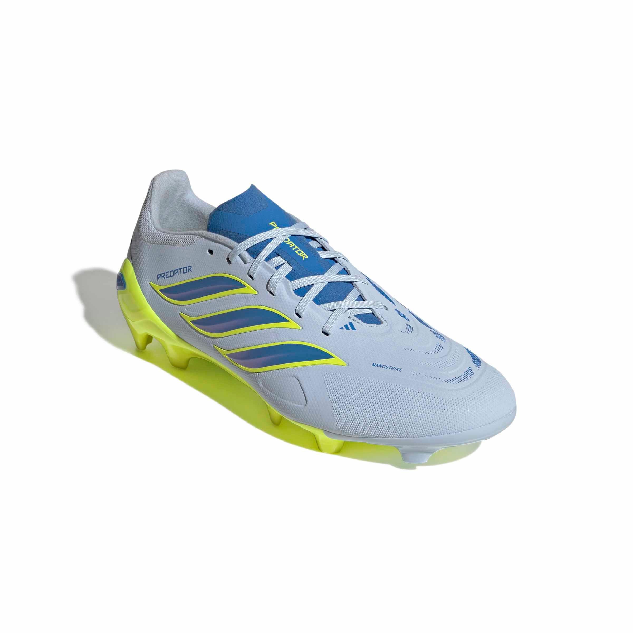 adidas Predator League FG "Crystal Sky/Ray Blue/Team Solar Yellow 2" Men's Soccer Cleat - SKY/BLUE/YELLOW Thumbnail View 3