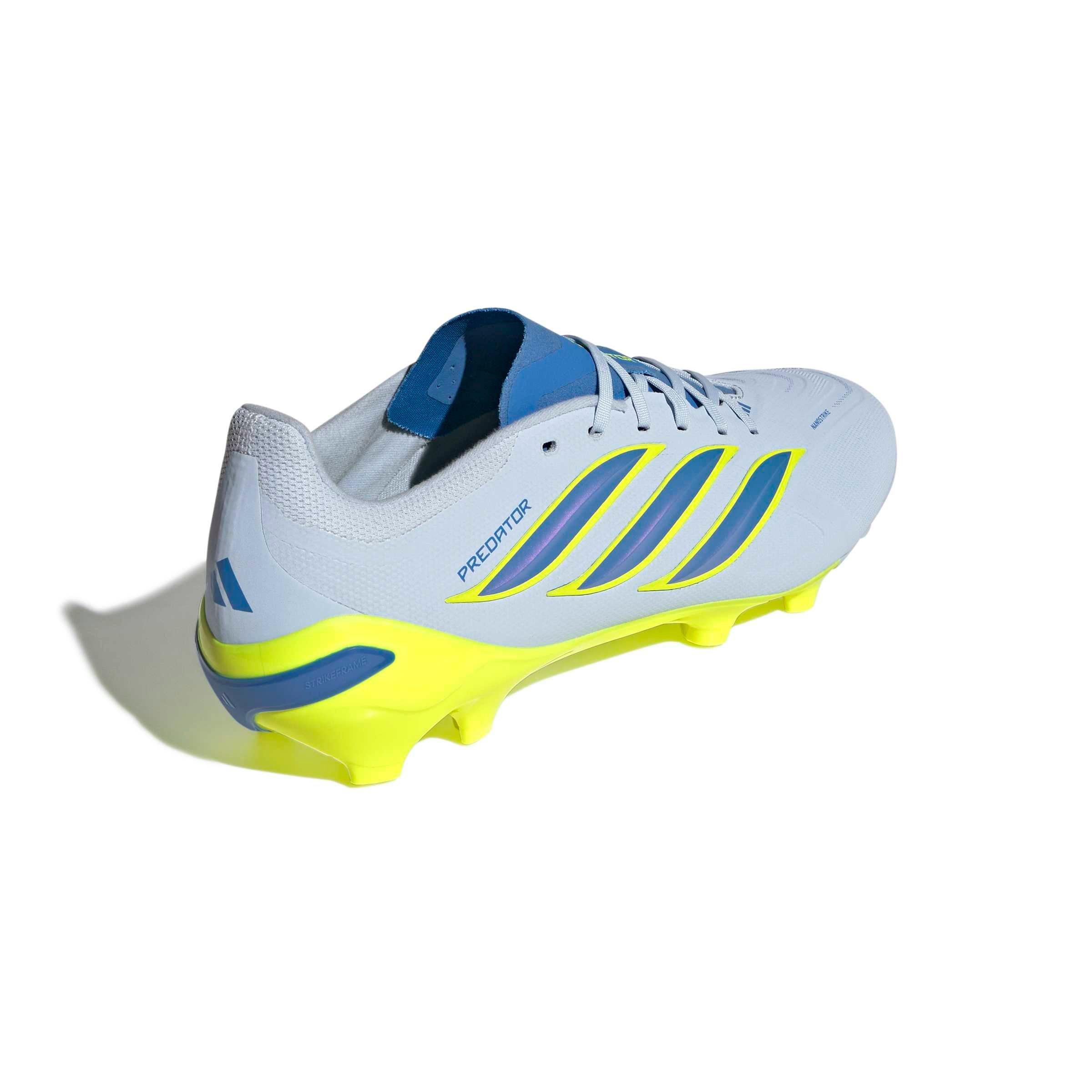 adidas Predator League FG "Crystal Sky/Ray Blue/Team Solar Yellow 2" Men's Soccer Cleat - SKY/BLUE/YELLOW Thumbnail View 4
