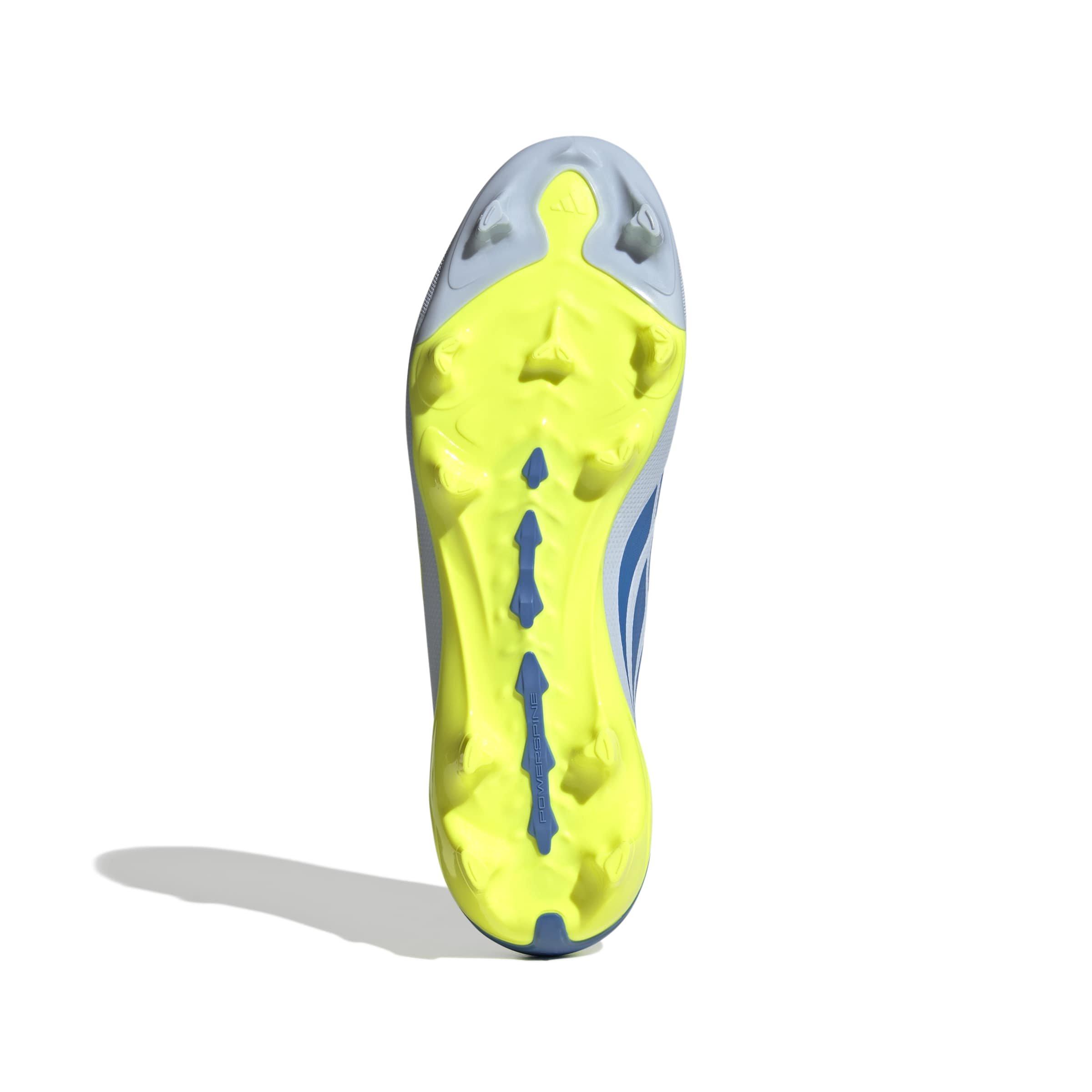 adidas Predator League FG "Crystal Sky/Ray Blue/Team Solar Yellow 2" Men's Soccer Cleat - SKY/BLUE/YELLOW Thumbnail View 6