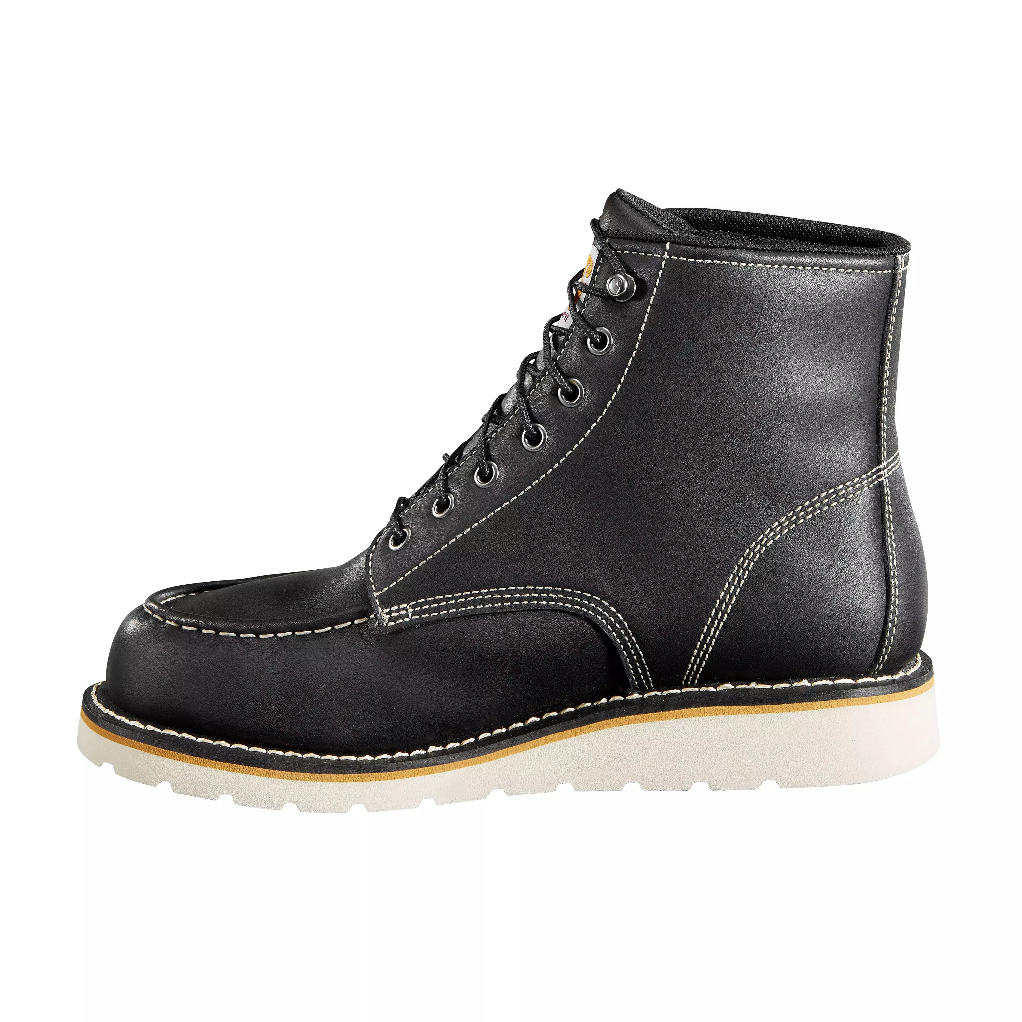 Carhartt Waterproof 6" Moc Toe "Black" Men's Wide Wedge Boot - BLACK