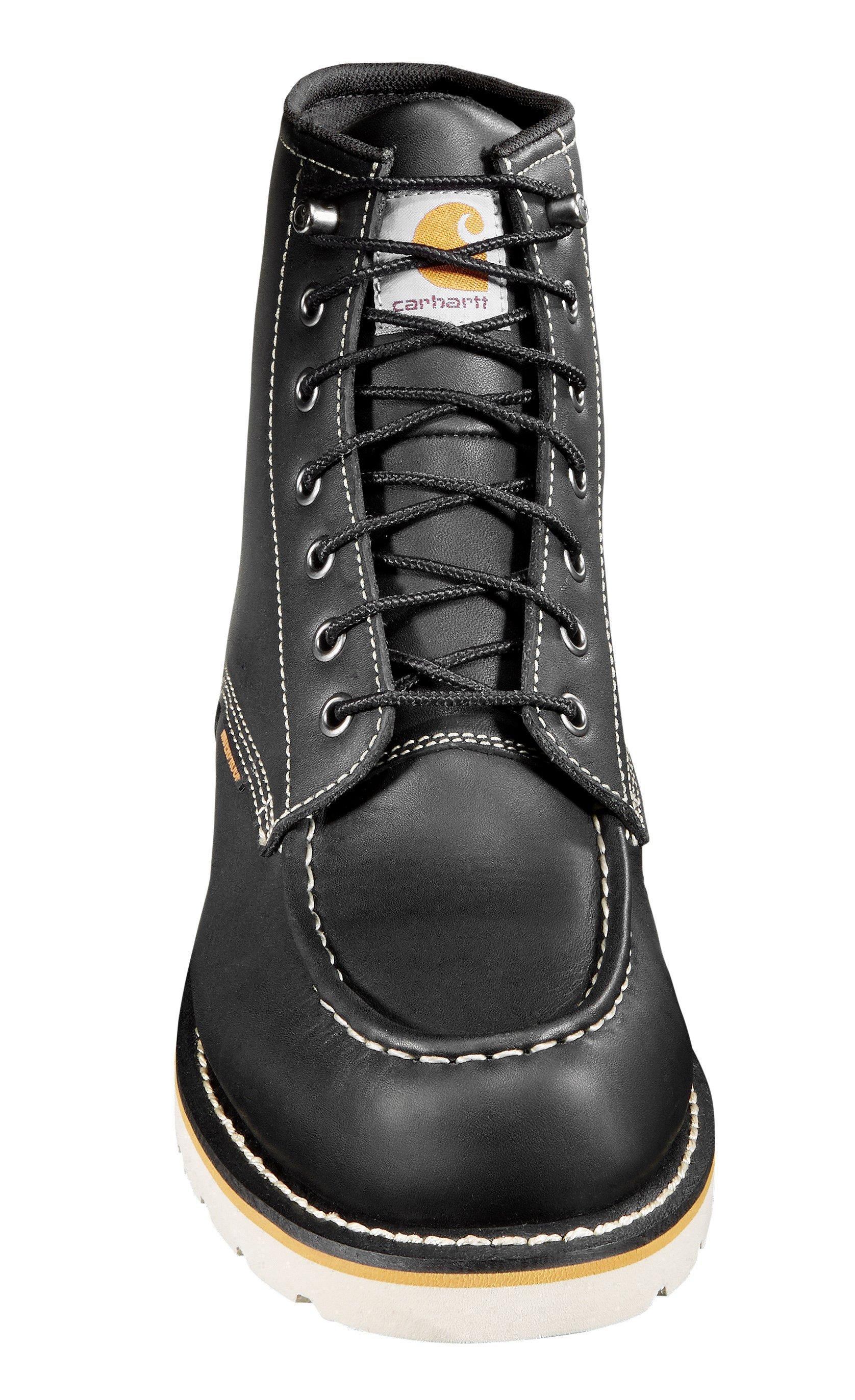 Carhartt Waterproof 6" Moc Toe "Black" Men's Wide Wedge Boot - BLACK Thumbnail View 6